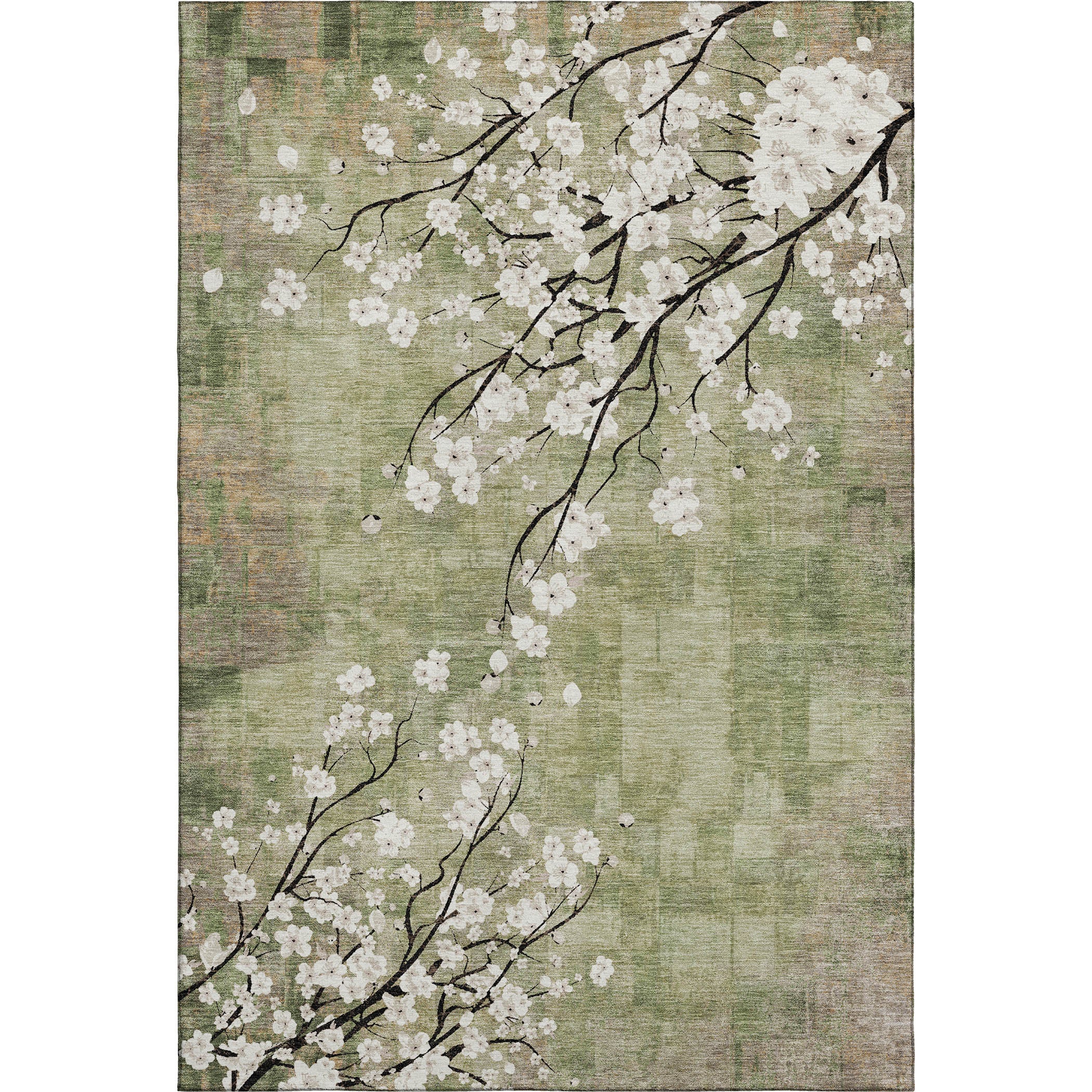 Bogota Machine Washable Transitional Aloe Green Rug 2'6" x 3'10" #shape_Rectangle
