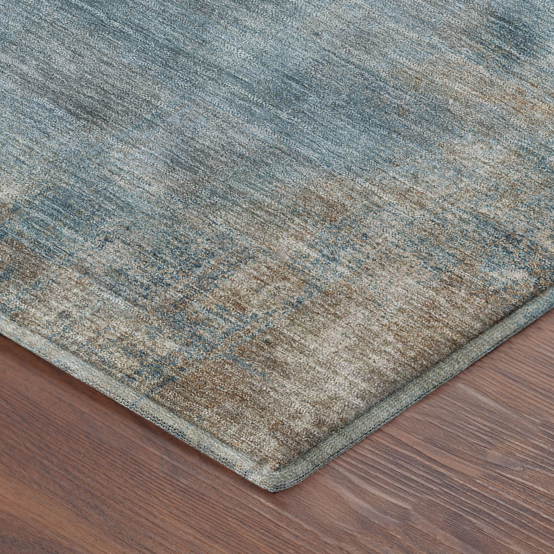 Bogota Machine Washable Transitional Denim Blue Rug 1'8" x 2'6" #shape_Rectangle