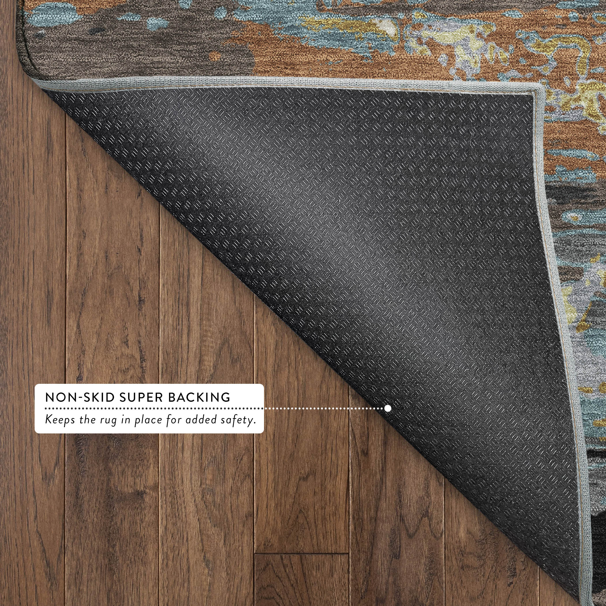 Cusco Machine Washable Transitional Black Rug 1'8" x 2'6" #shape_Rectangle
