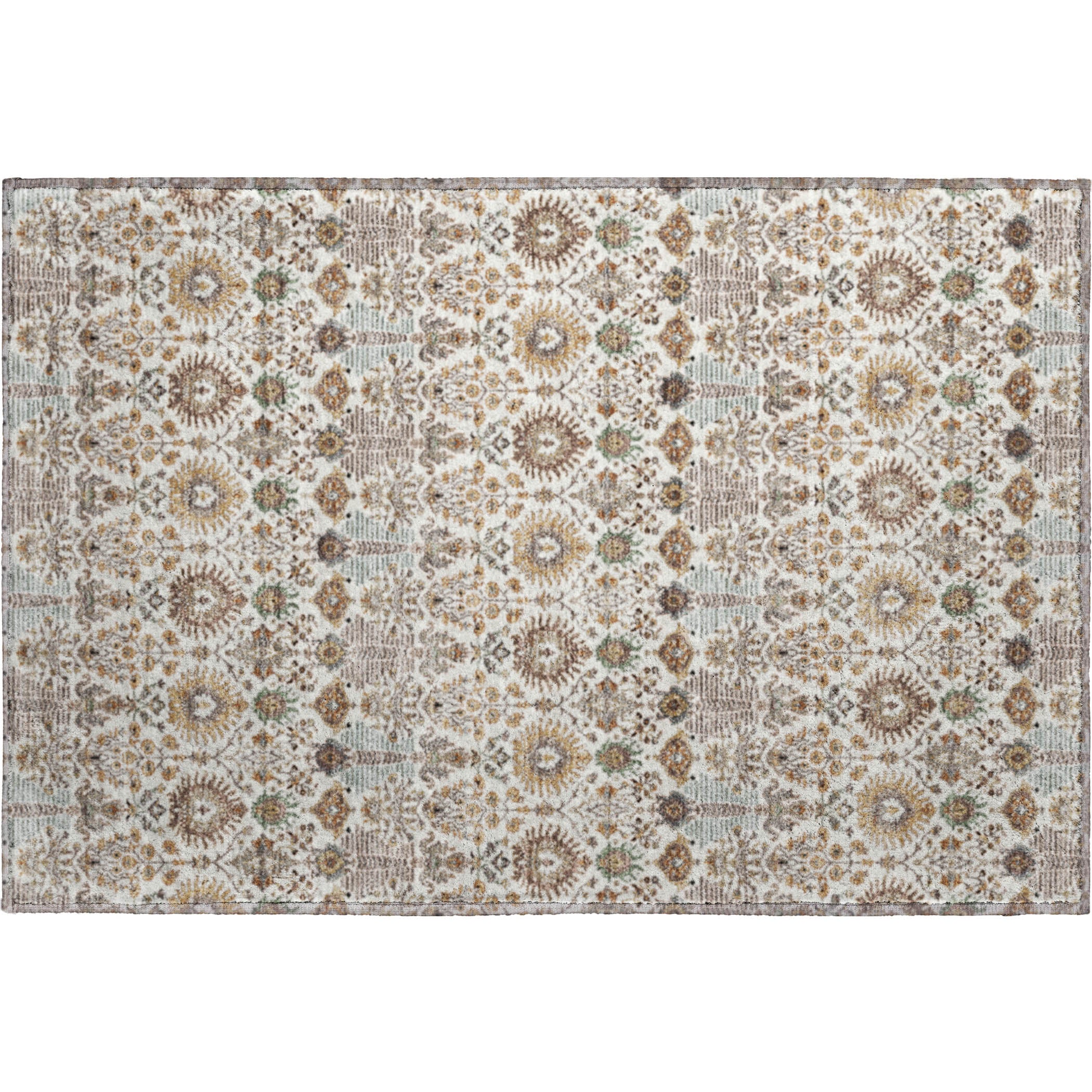 Sintra Machine Washable Traditional Ivory Rug 1'8" x 2'6" #shape_Rectangle