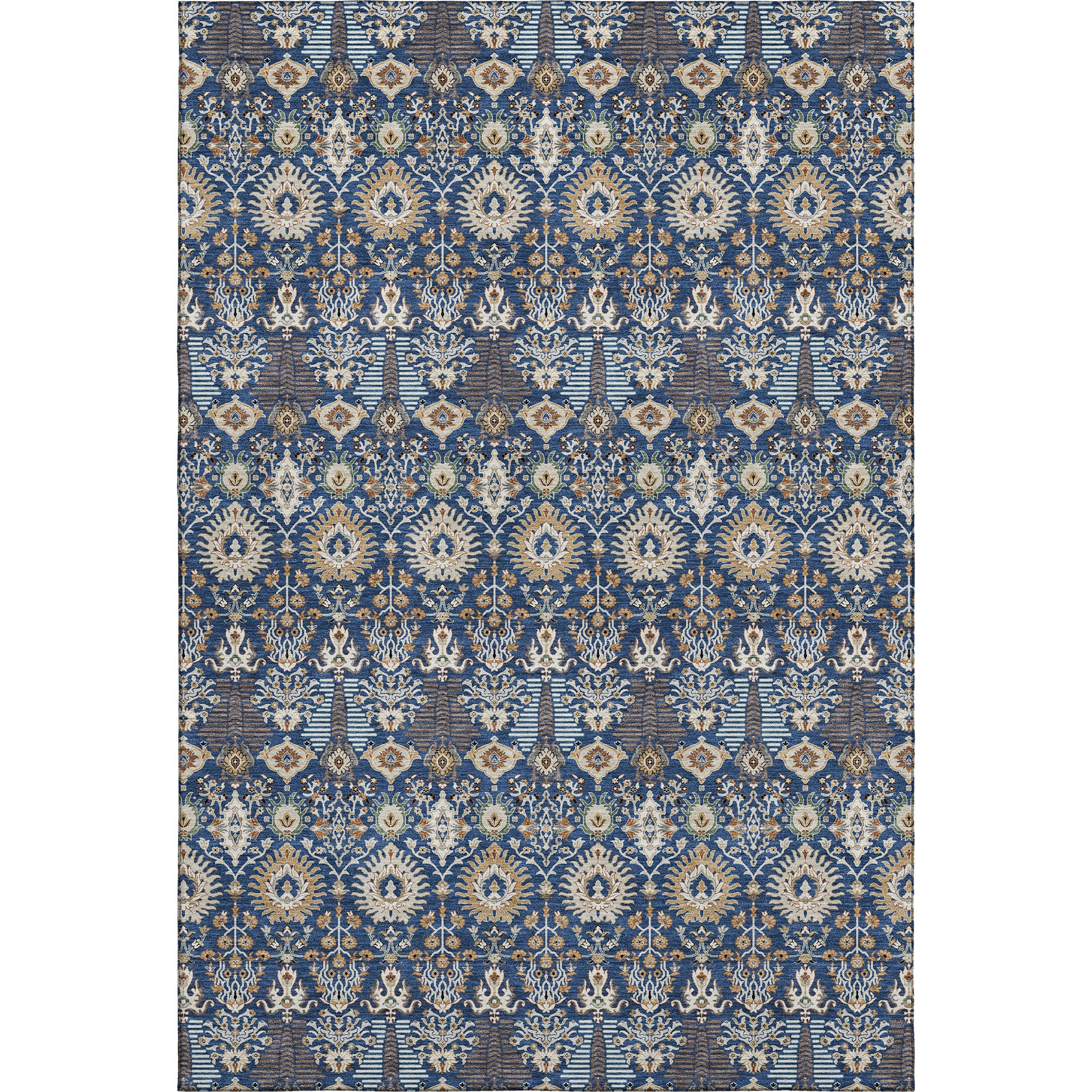 Sintra Machine Washable Traditional Navy Blue Rug 2'6" x 3'10" #shape_Rectangle