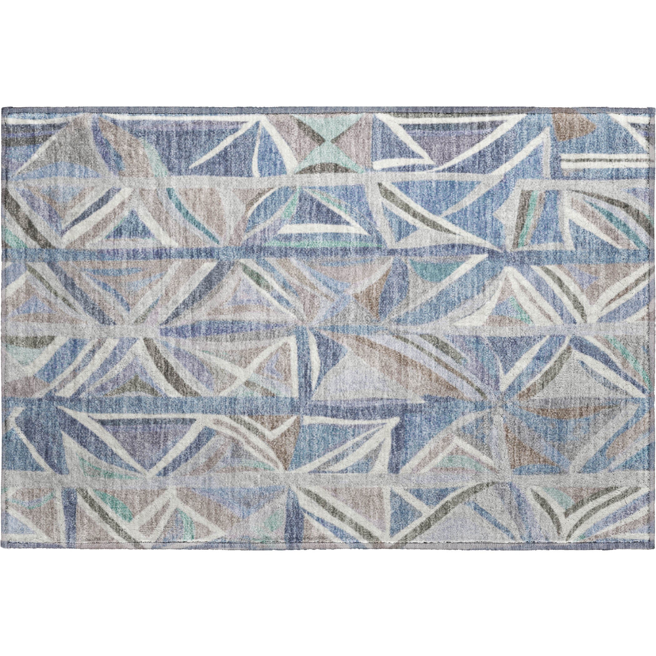 Split Machine Washable Transitional Denim Blue Rug 1'8" x 2'6" #shape_Rectangle