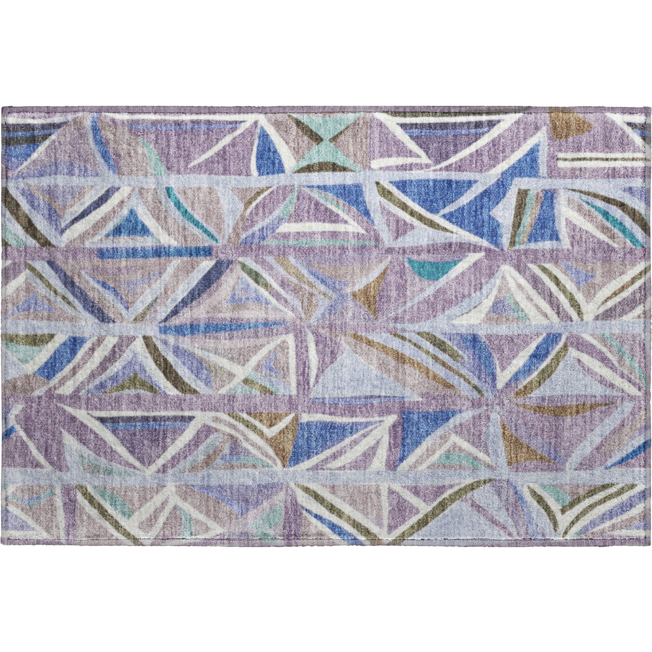 Split Machine Washable Transitional Lavender Purple Rug 1'8" x 2'6" #shape_Rectangle