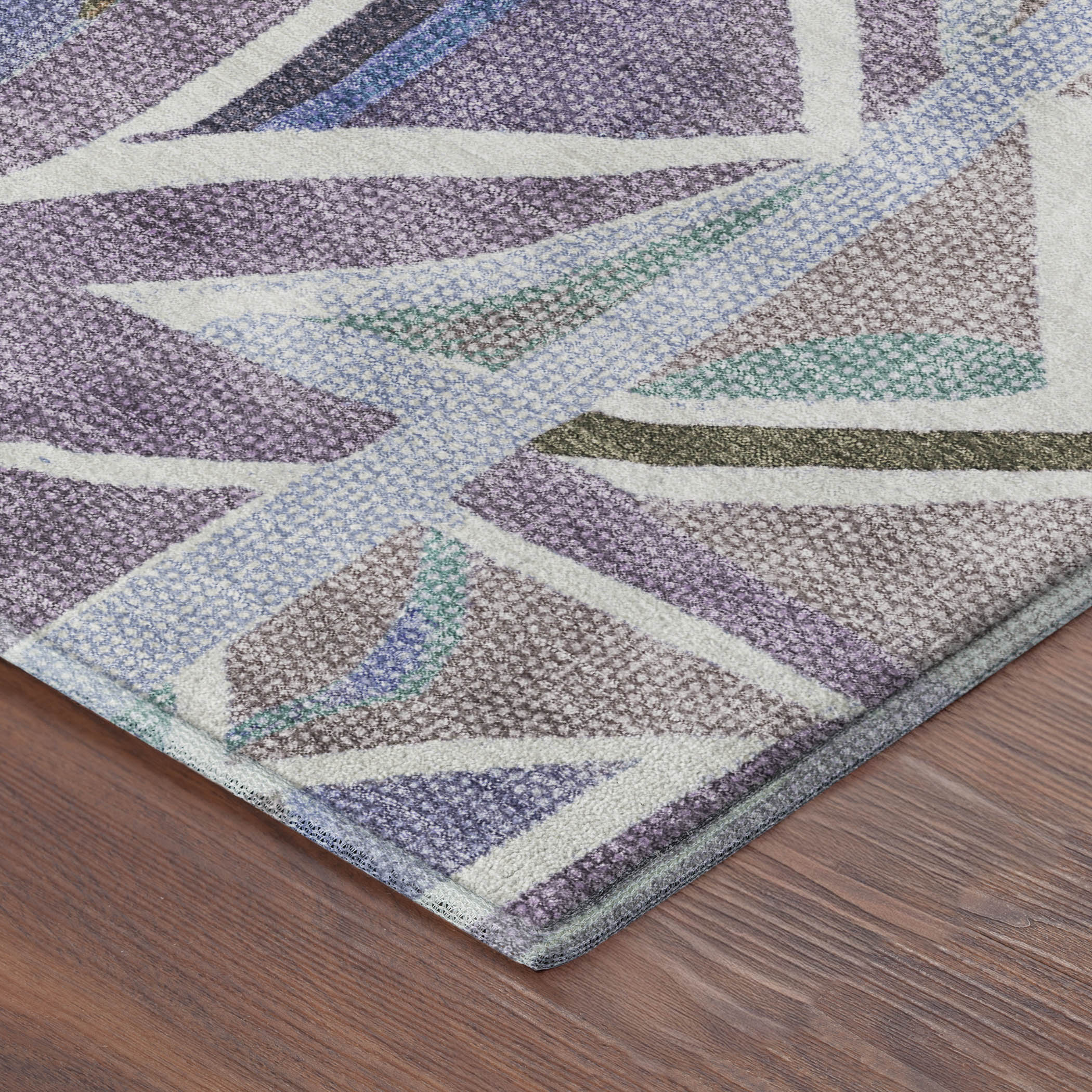 Split Machine Washable Transitional Lavender Purple Rug 1'8" x 2'6" #shape_Rectangle