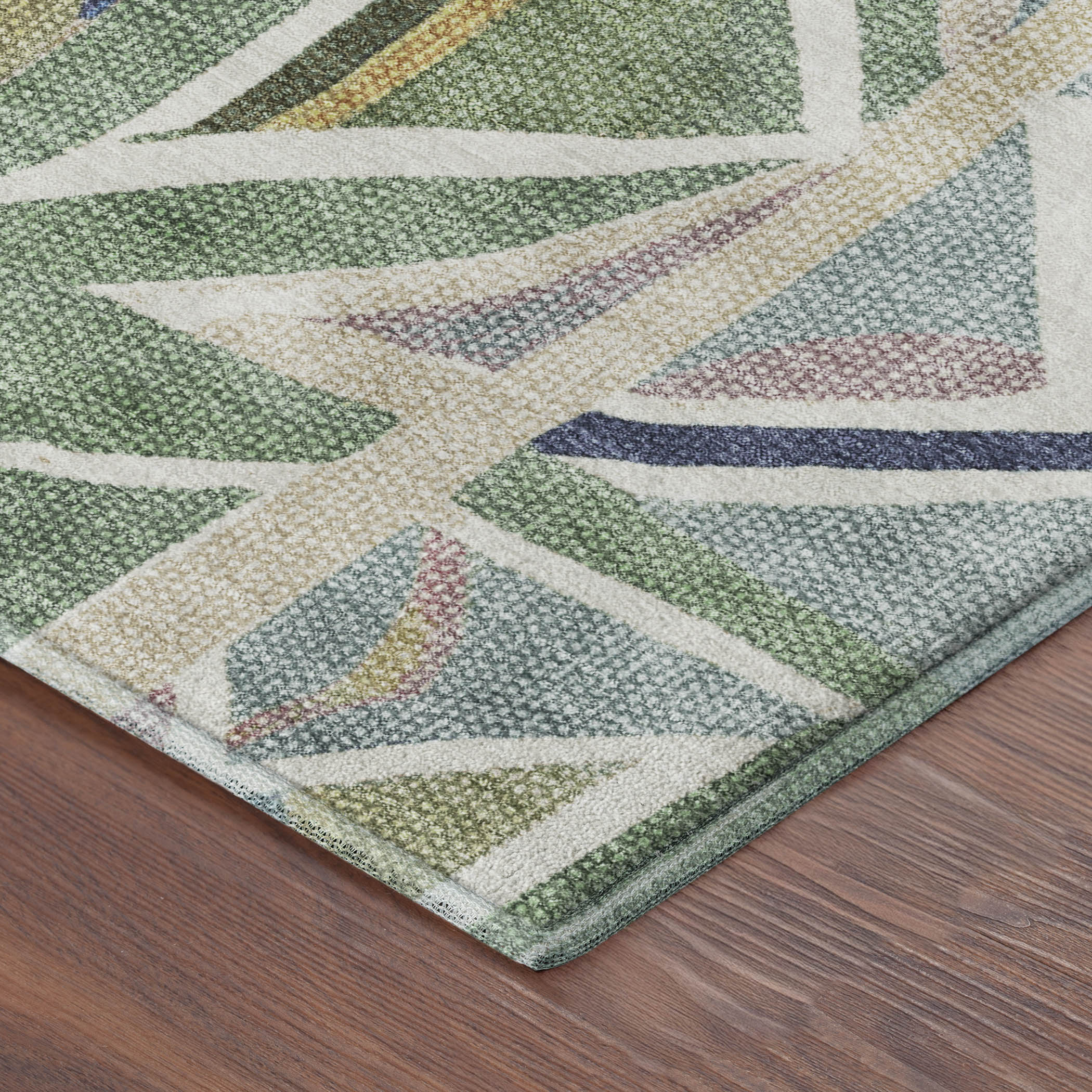Split Machine Washable Transitional Sage Green Rug 1'8" x 2'6" #shape_Rectangle