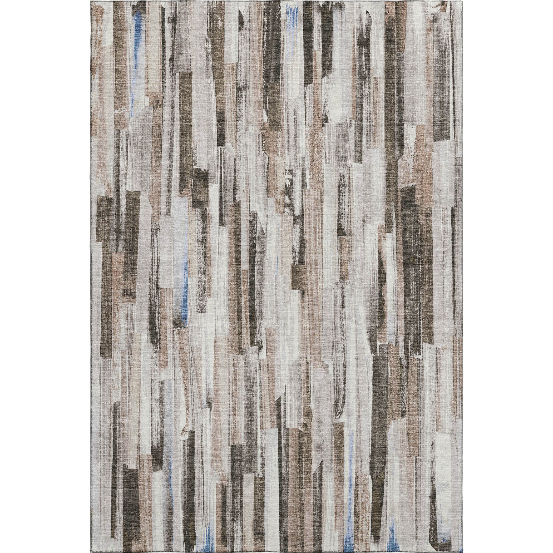 Seoul Machine Washable Transitional Khaki Brown Rug 2'6" x 3'10" #shape_Rectangle