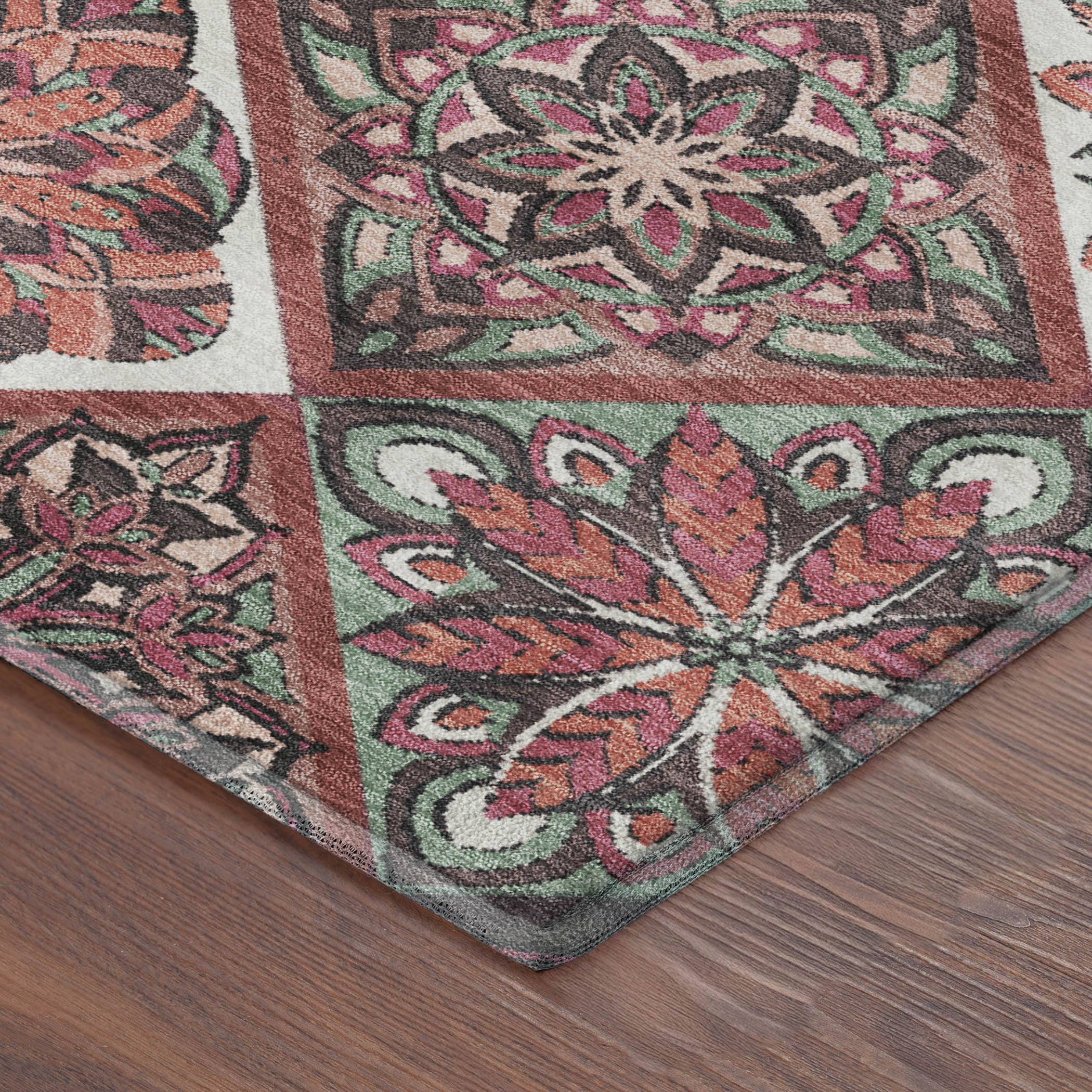 Tallinn Machine Washable Transitional Blush Pink Rug 1'8" x 2'6" #shape_Rectangle