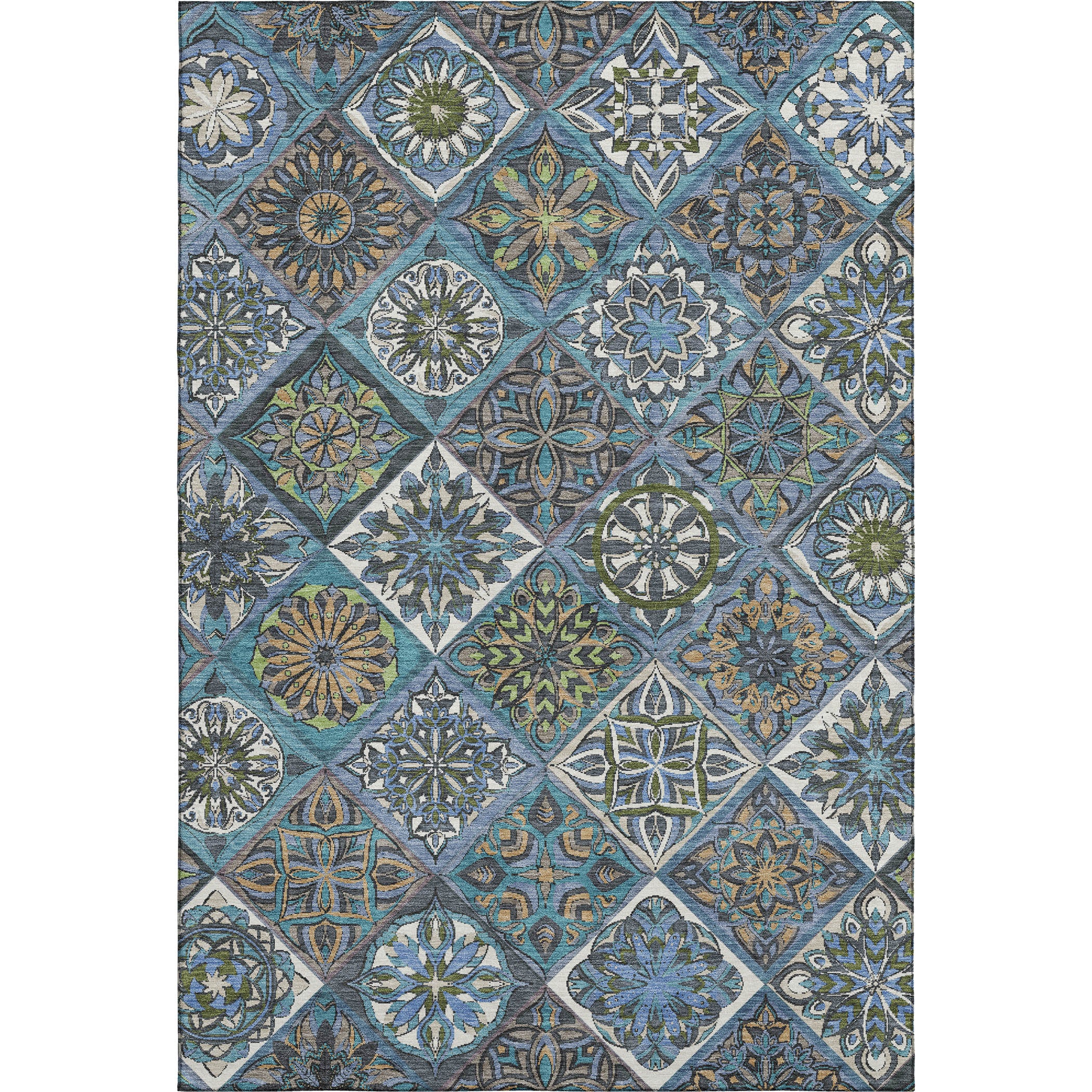 Tallinn Machine Washable Transitional Denim Blue Rug 2'6" x 3'10" #shape_Rectangle
