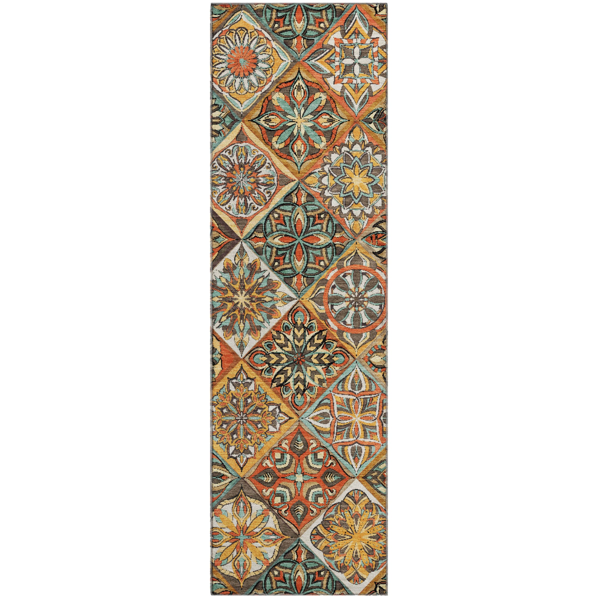 Tallinn Machine Washable Transitional Gold Rug 2'3" x 7'6" #shape_Runner