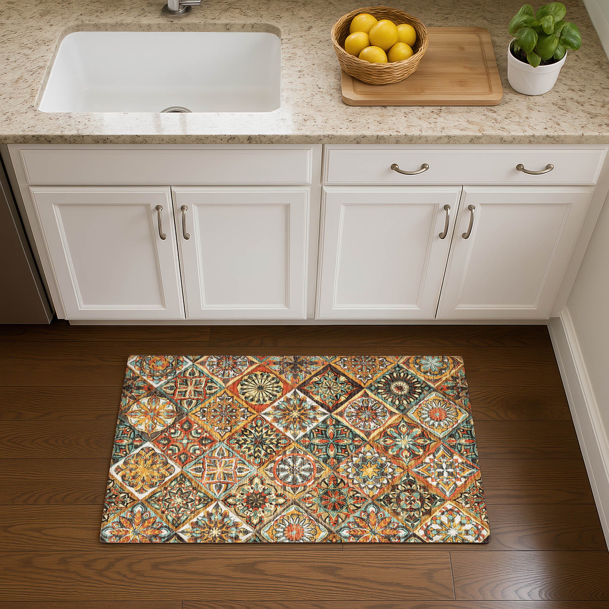 Tallinn Machine Washable Transitional Gold Rug 1'8" x 2'6" #shape_Rectangle