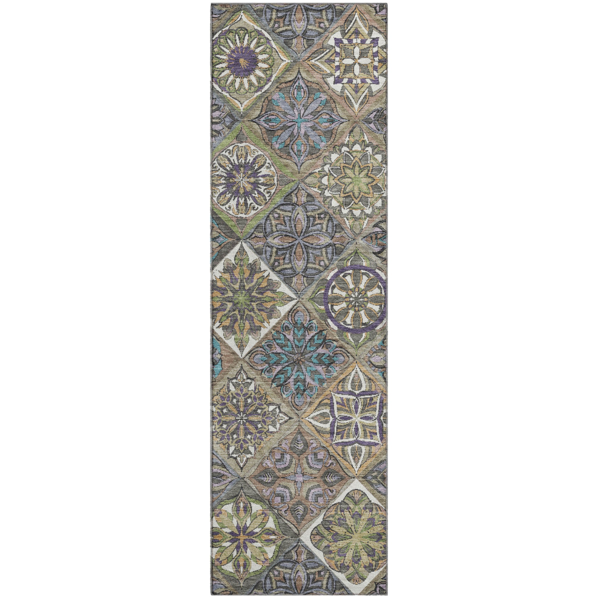 Tallinn Machine Washable Transitional Taupe Brown Rug 2'3" x 7'6" #shape_Runner