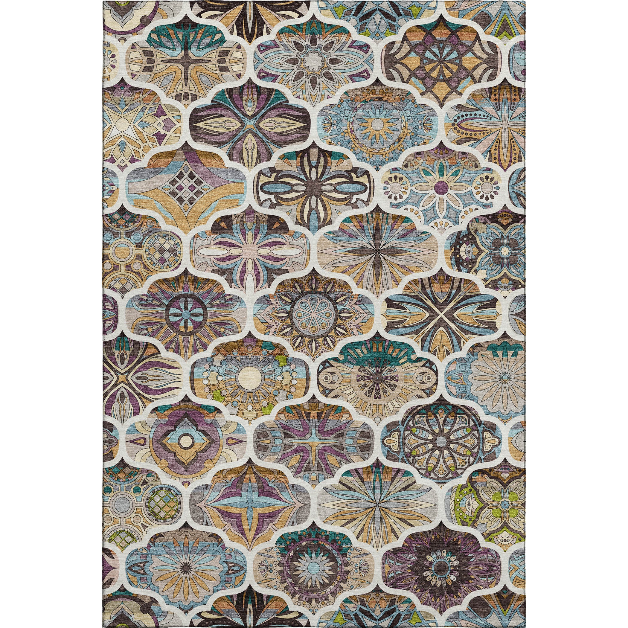 Montevideo Machine Washable Transitional Beige Brown Rug 2'6" x 3'10" #shape_Rectangle