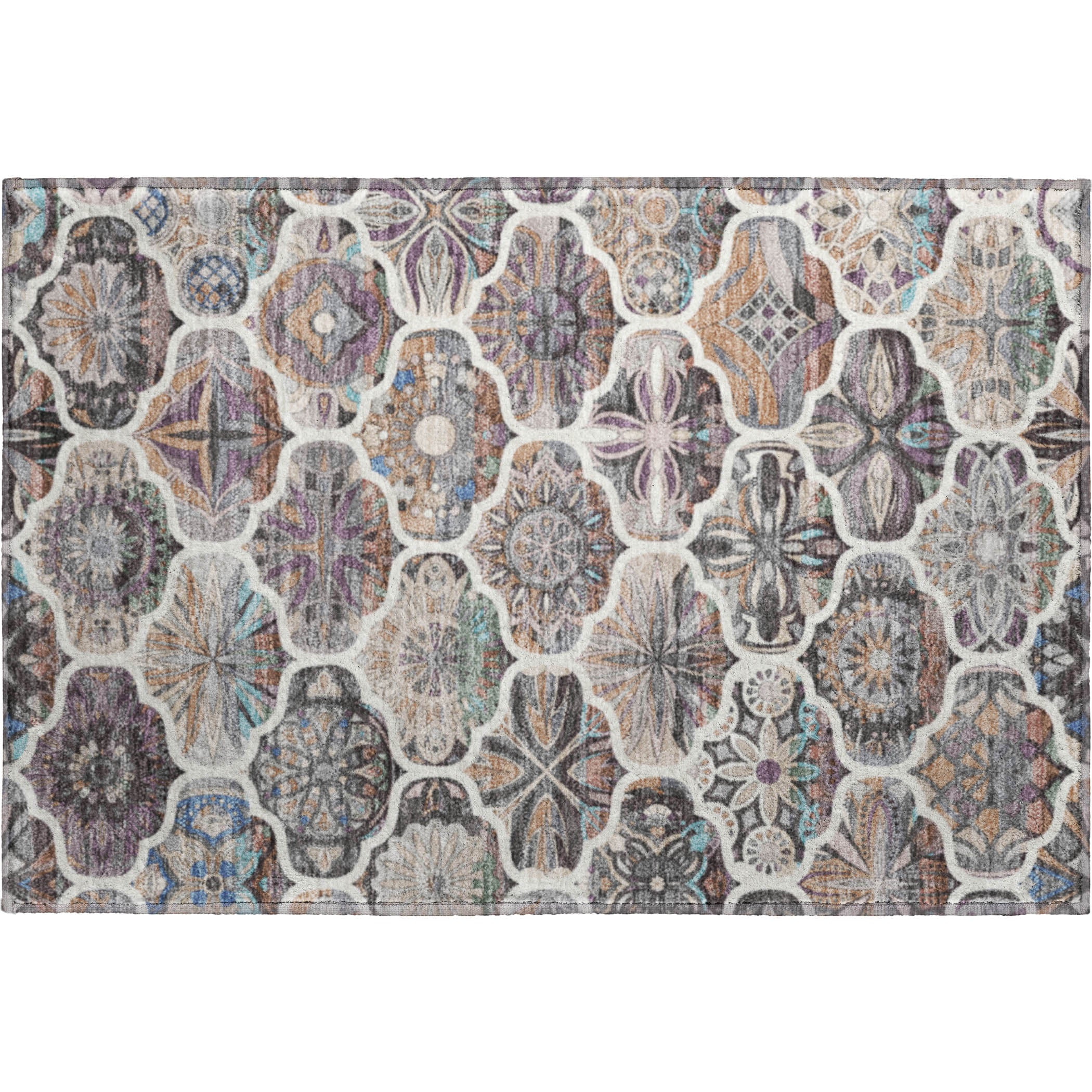 Montevideo Machine Washable Transitional Gray Rug 1'8" x 2'6" #shape_Rectangle