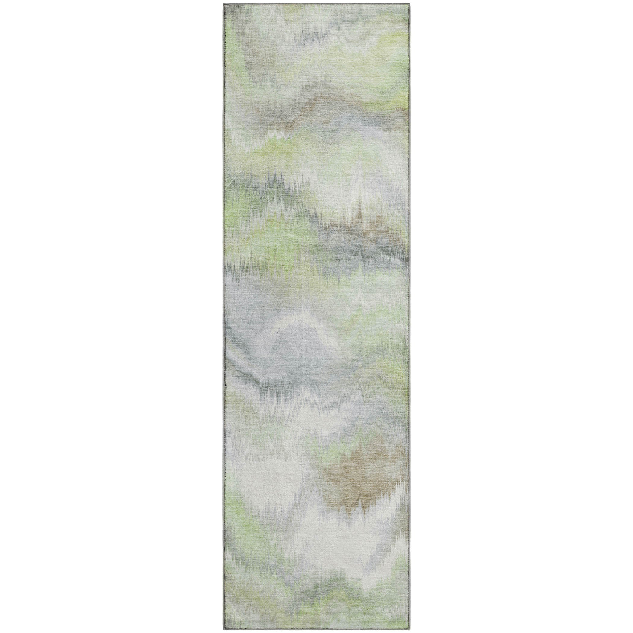 Sintra Machine Washable Transitional Aloe Green Rug 2'3" x 7'6" #shape_Runner