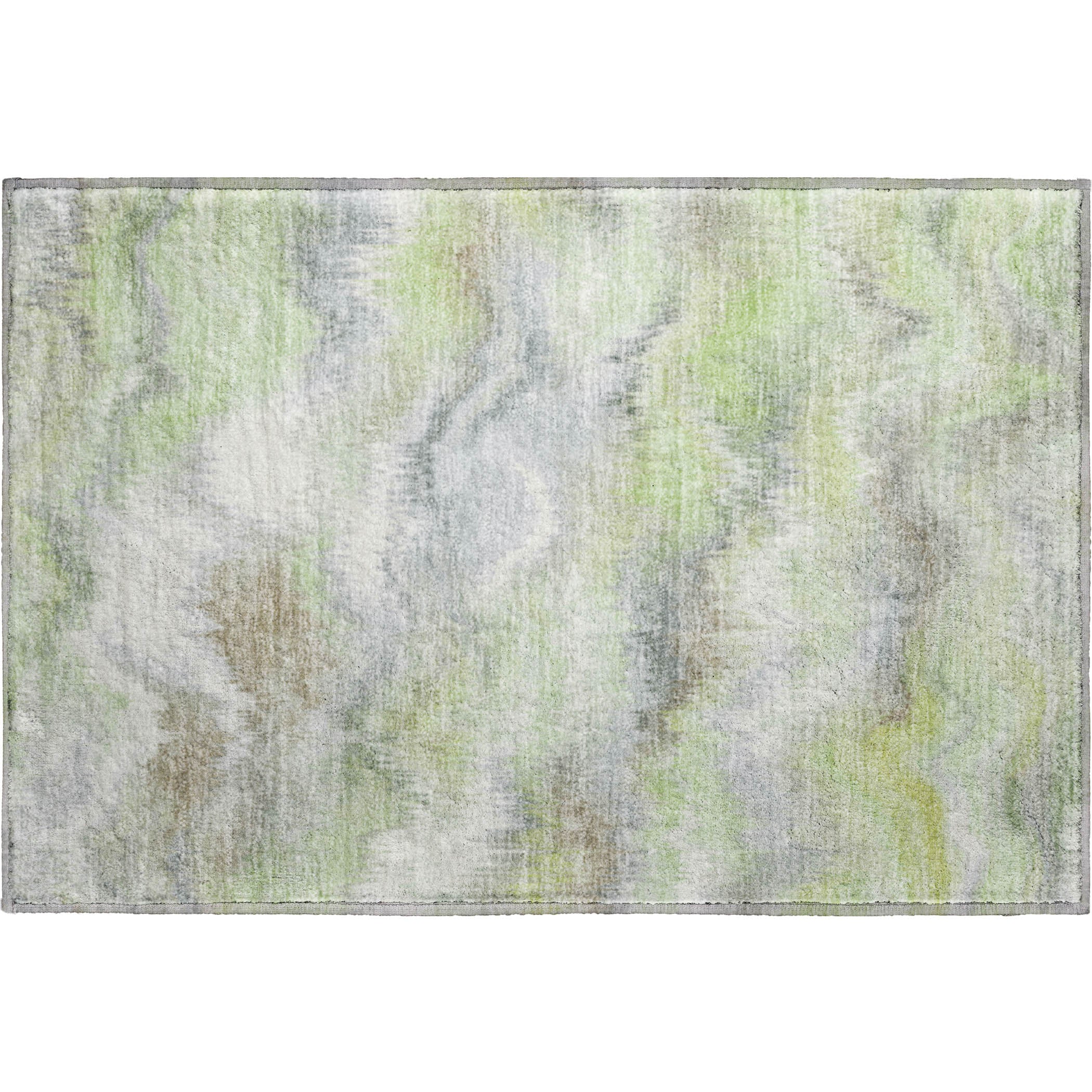 Sintra Machine Washable Transitional Aloe Green Rug 1'8" x 2'6" #shape_Rectangle