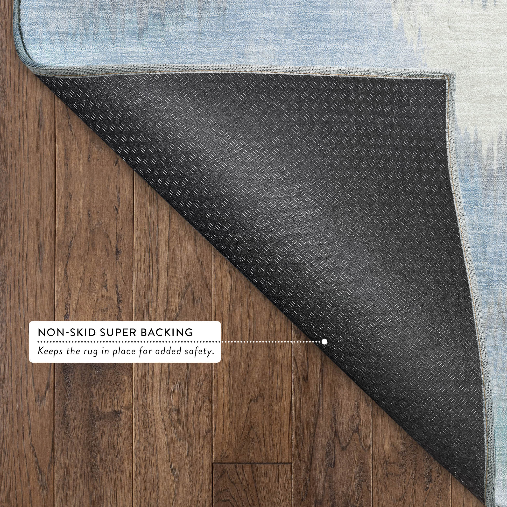 Sintra Machine Washable Transitional Denim Blue Rug 1'8" x 2'6" #shape_Rectangle