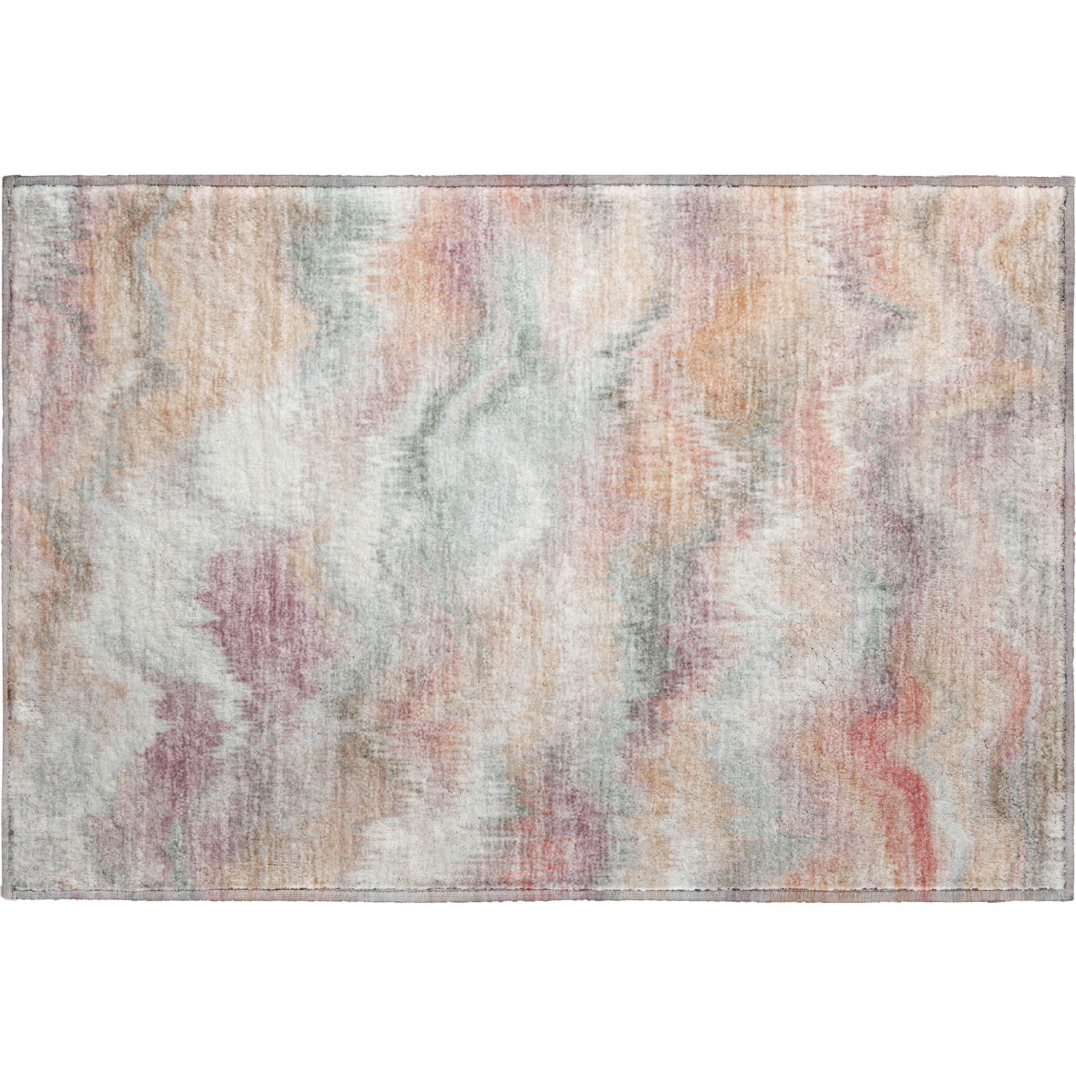 Sintra Machine Washable Transitional Peach Orange Rug 1'8" x 2'6" #shape_Rectangle