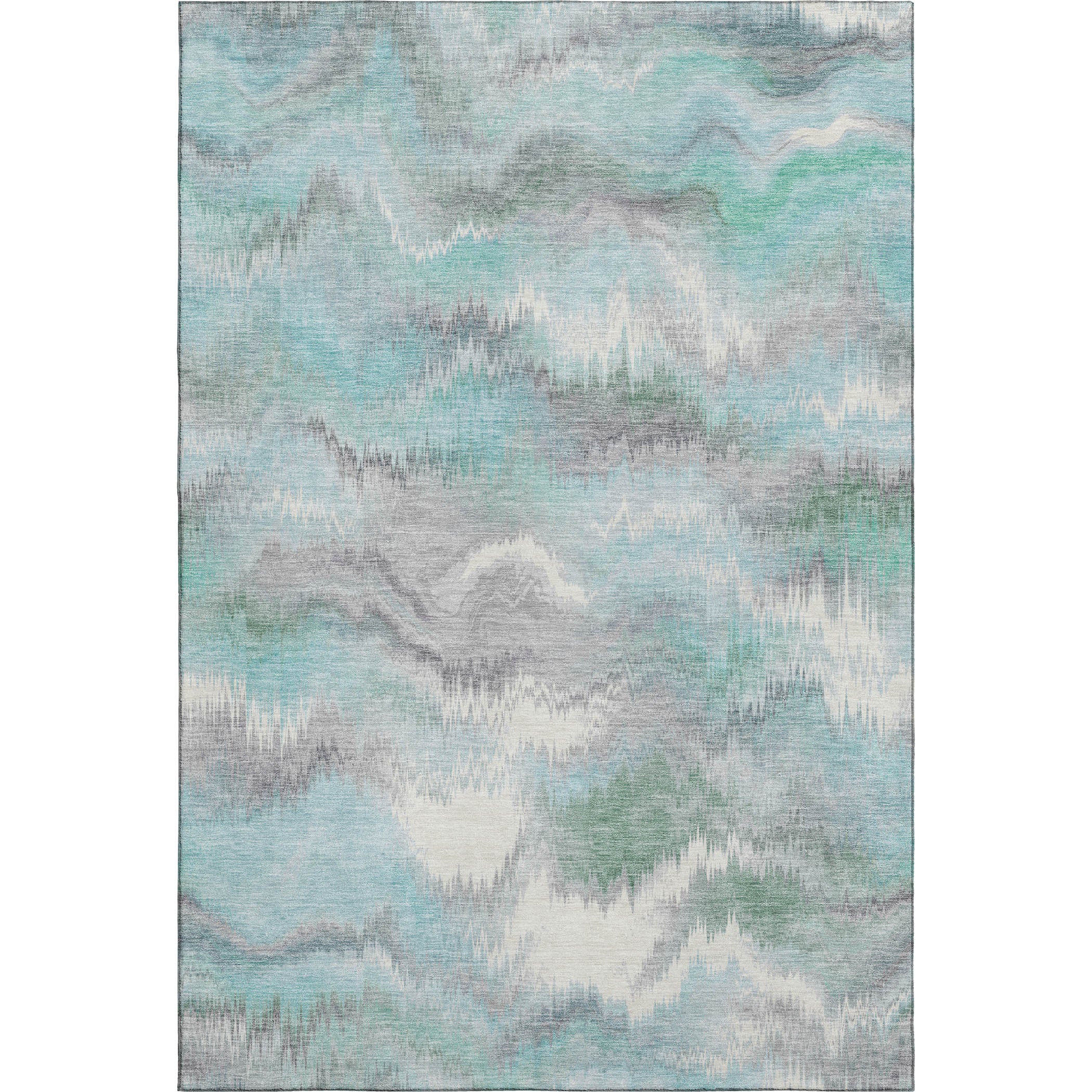 Sintra Machine Washable Transitional Teal Rug 2'6" x 3'10" #shape_Rectangle