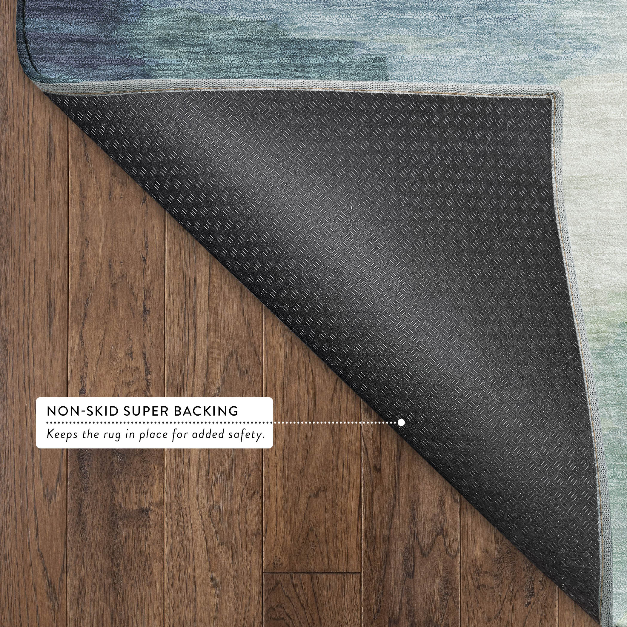 Dubrovnik Machine Washable Transitional Blue Rug 1'8" x 2'6" #shape_Rectangle