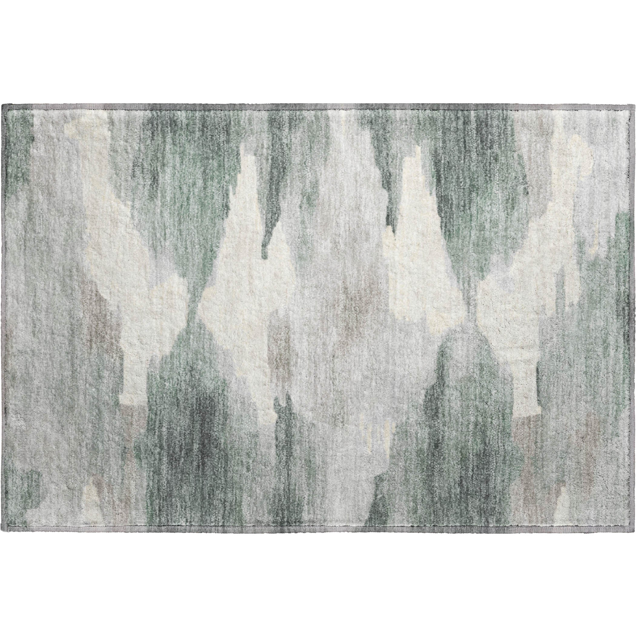 Dubrovnik Machine Washable Transitional Sage Green Rug 1'8" x 2'6" #shape_Rectangle