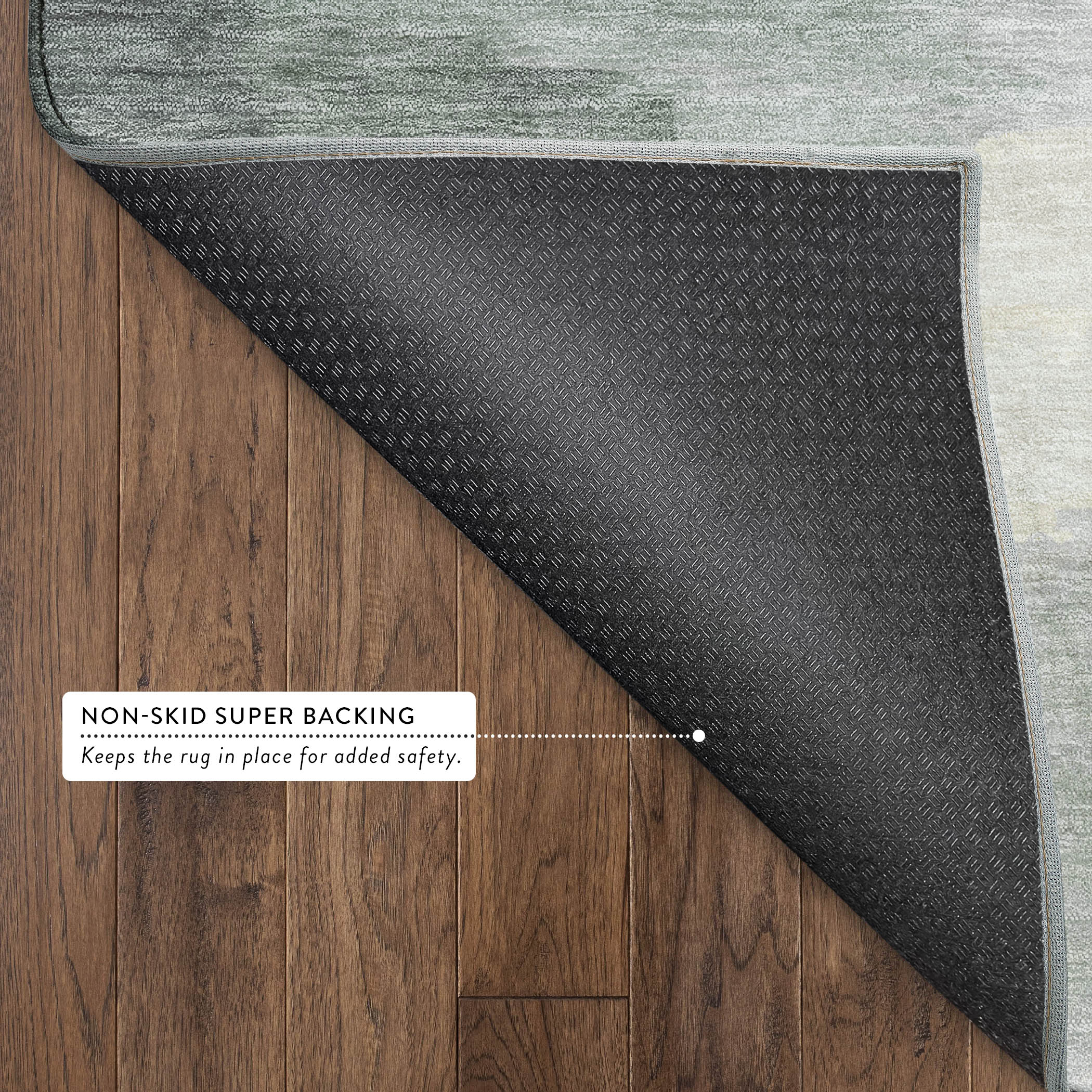 Dubrovnik Machine Washable Transitional Sage Green Rug 1'8" x 2'6" #shape_Rectangle
