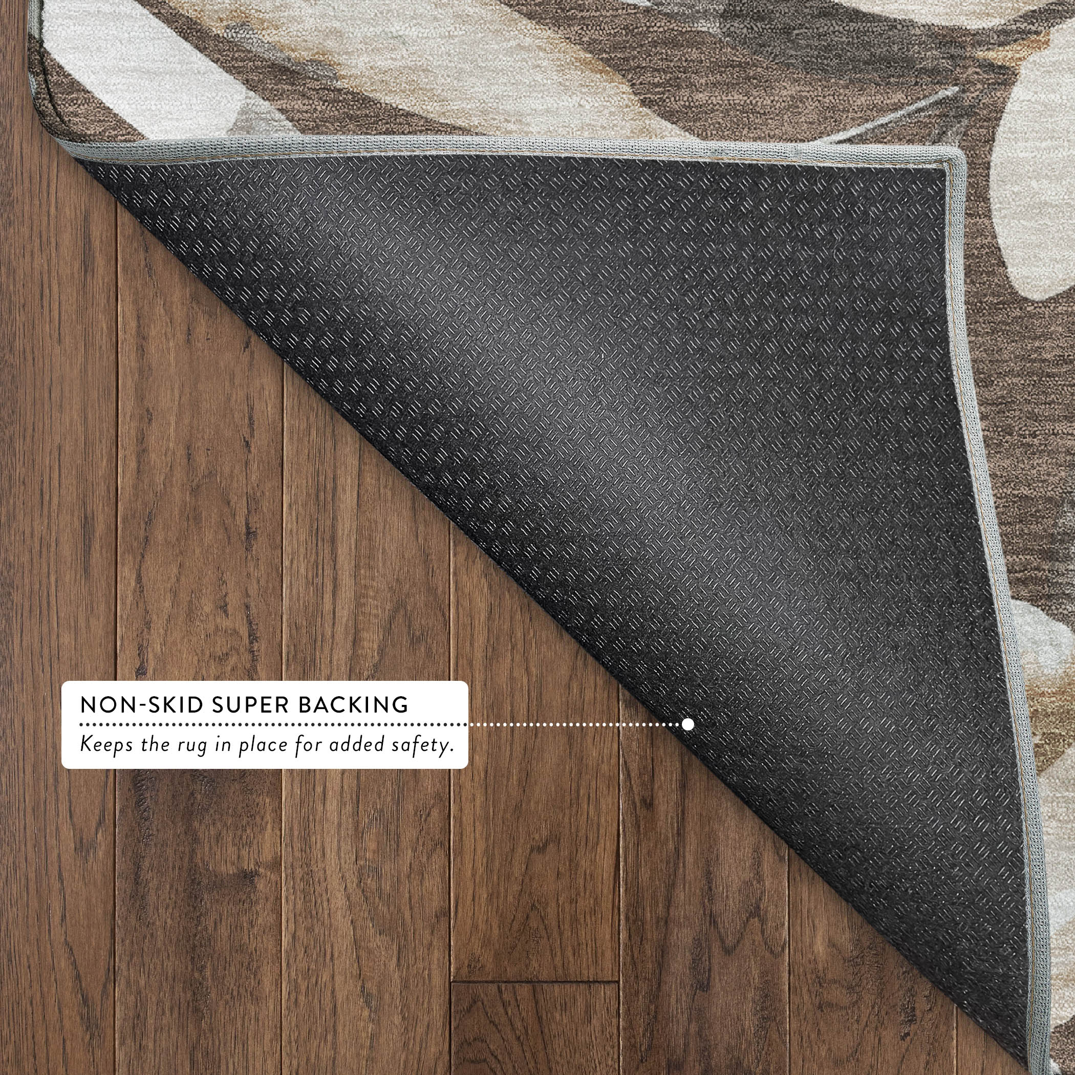 Nairobi Machine Washable Transitional Chocolate Brown Rug 1'8" x 2'6" #shape_Rectangle
