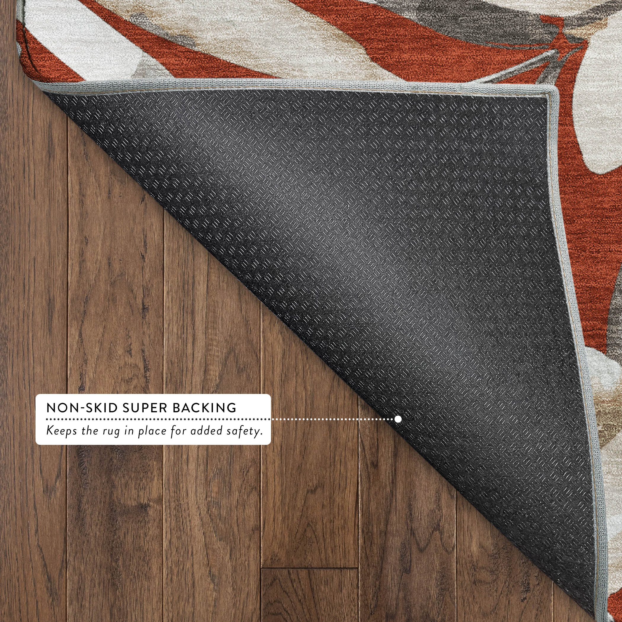 Nairobi Machine Washable Transitional Red Rug 1'8" x 2'6" #shape_Rectangle