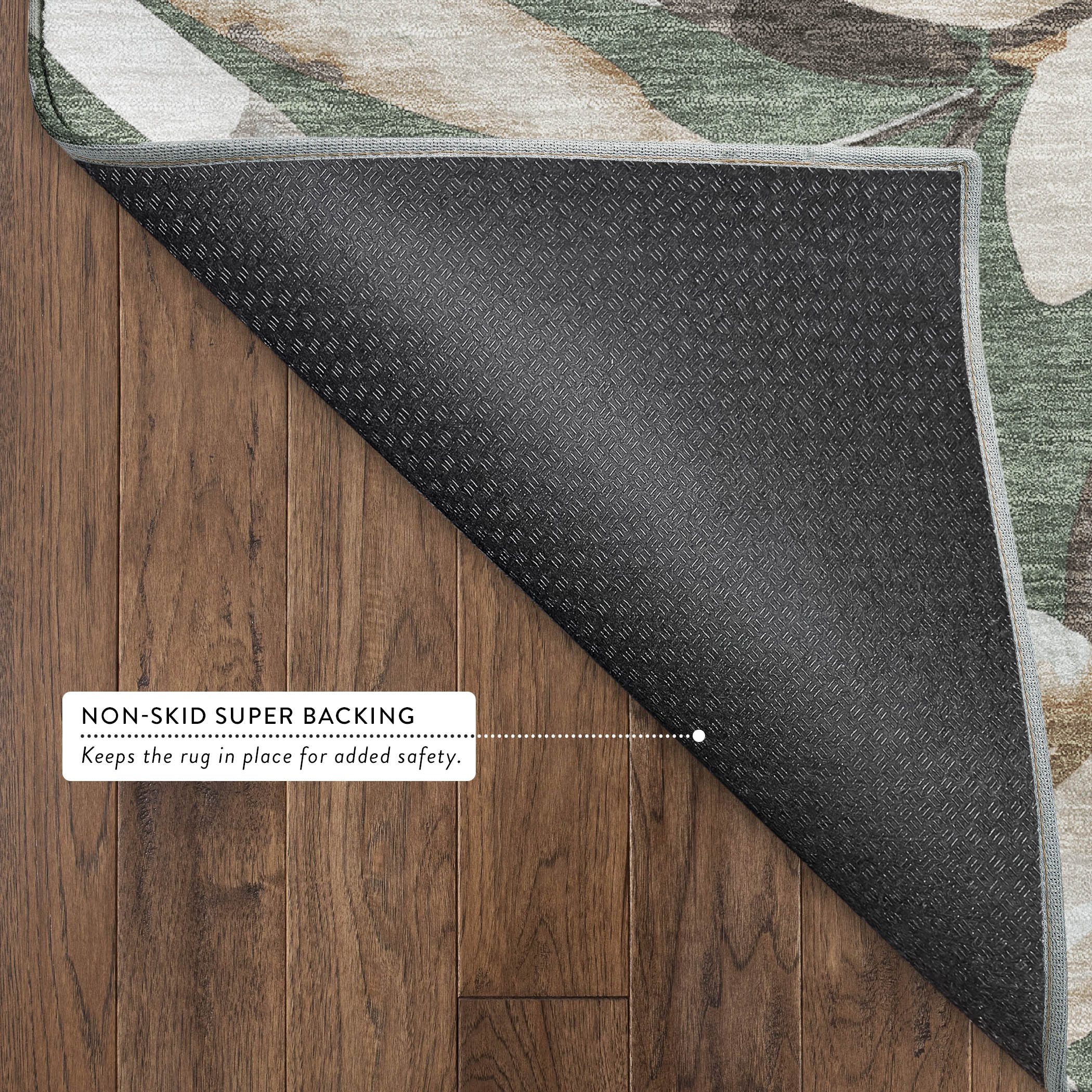 Nairobi Machine Washable Transitional Sage Green Rug 1'8" x 2'6" #shape_Rectangle