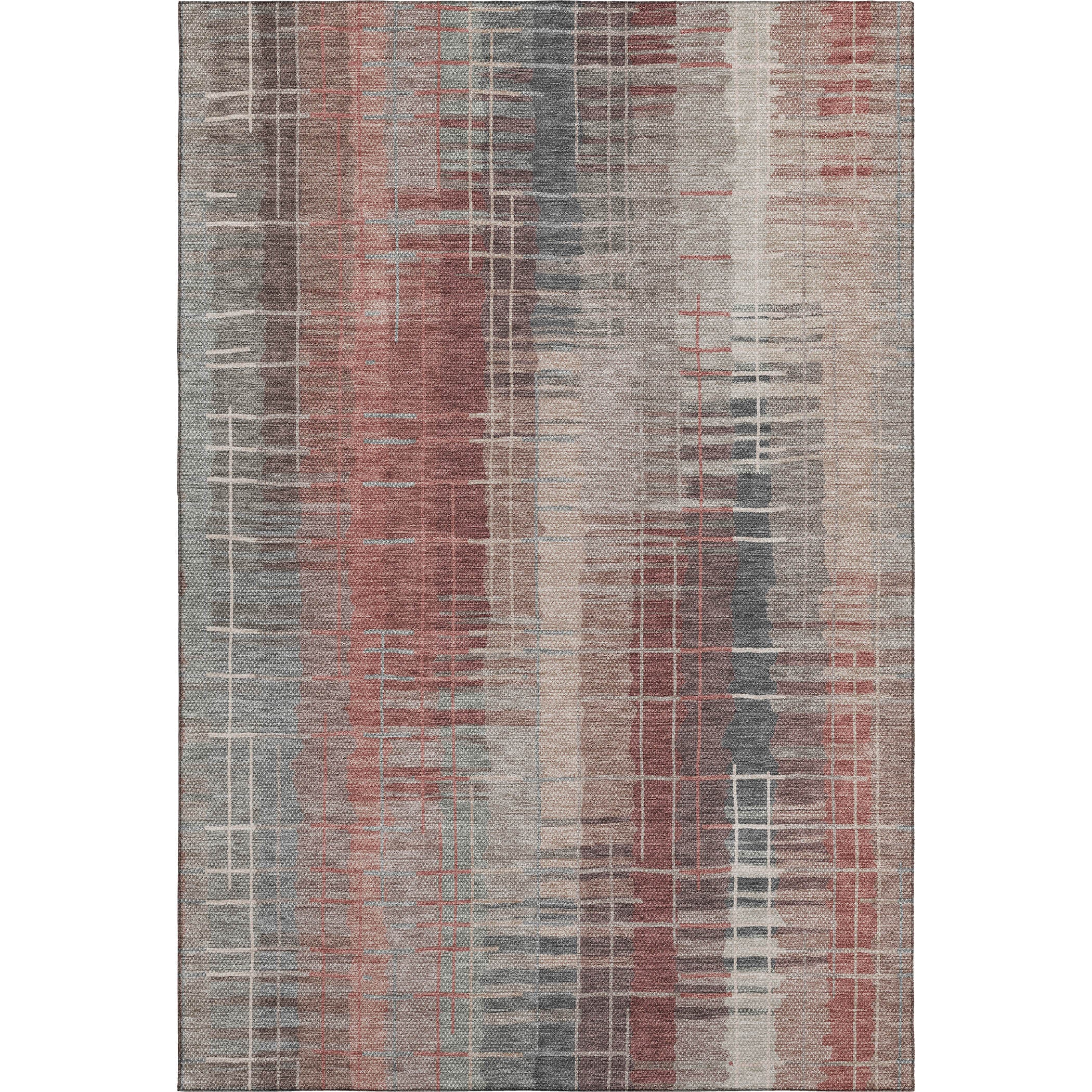 Seoul Machine Washable Transitional Paprika Orange Rug 2'6" x 3'10" #shape_Rectangle