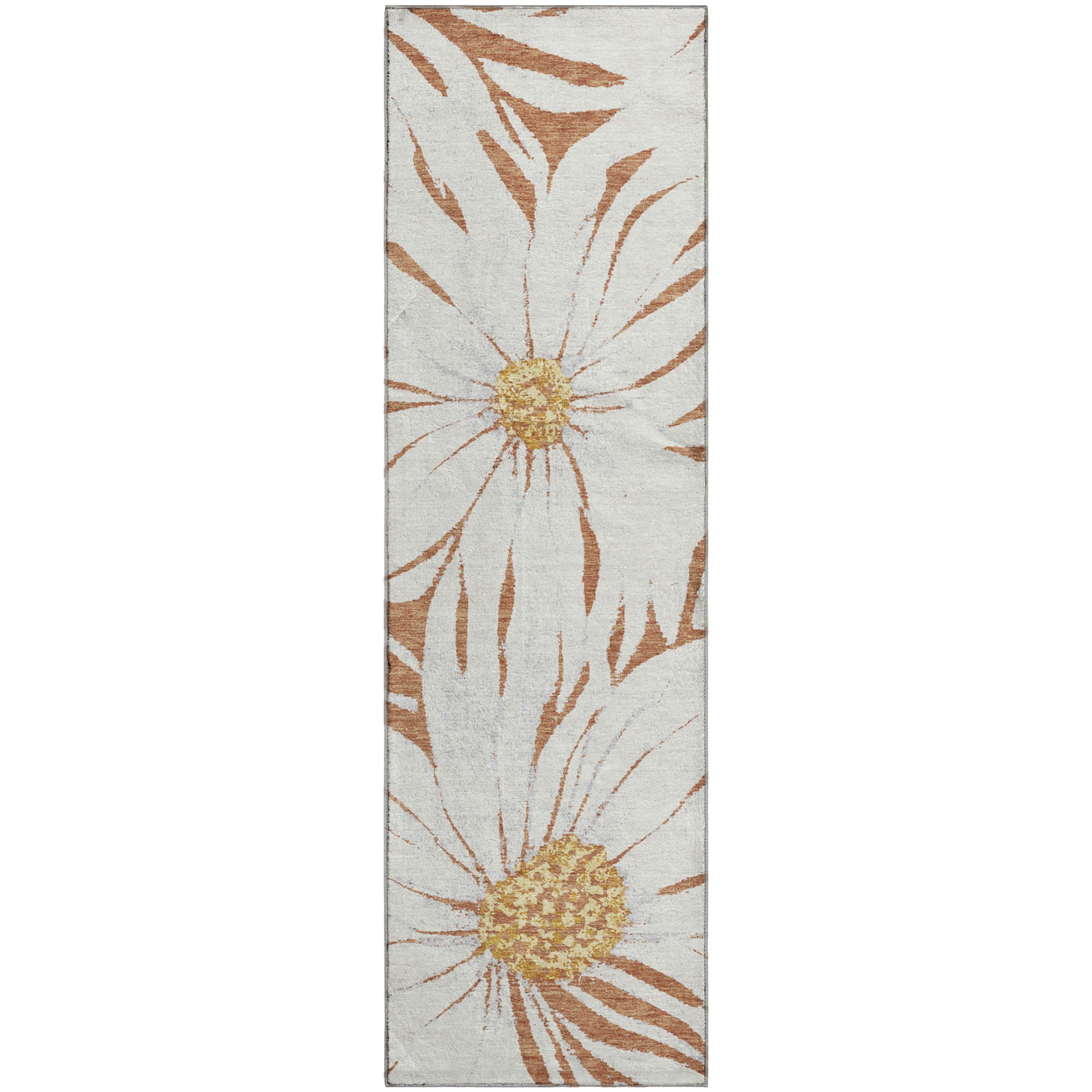 Salzburg Machine Washable Transitional Copper Orange Rug 2'3" x 7'6" #shape_Runner