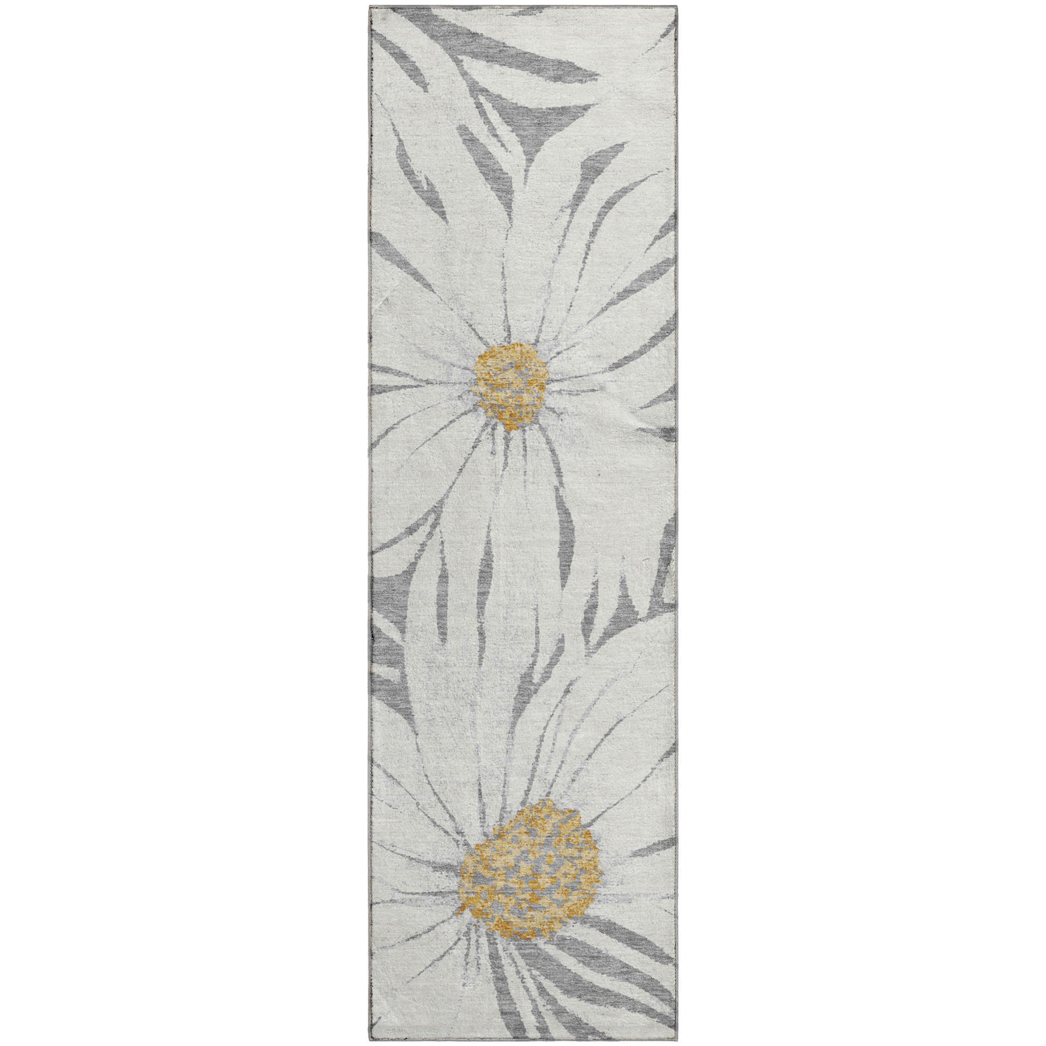 Salzburg Machine Washable Transitional Gray Rug 2'3" x 7'6" #shape_Runner