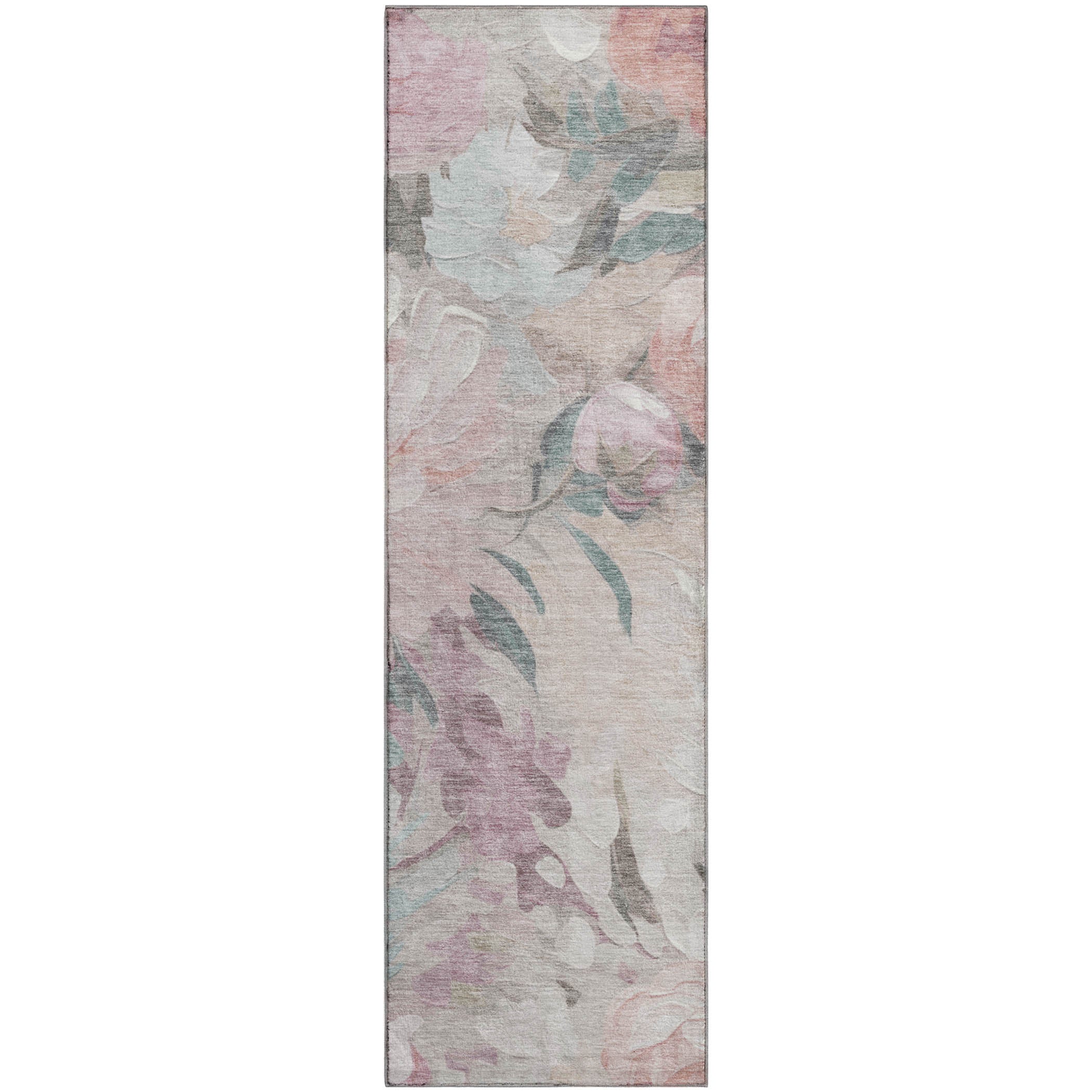 Kotor Machine Washable Transitional Beige Brown Rug 2'3" x 7'6" #shape_Runner