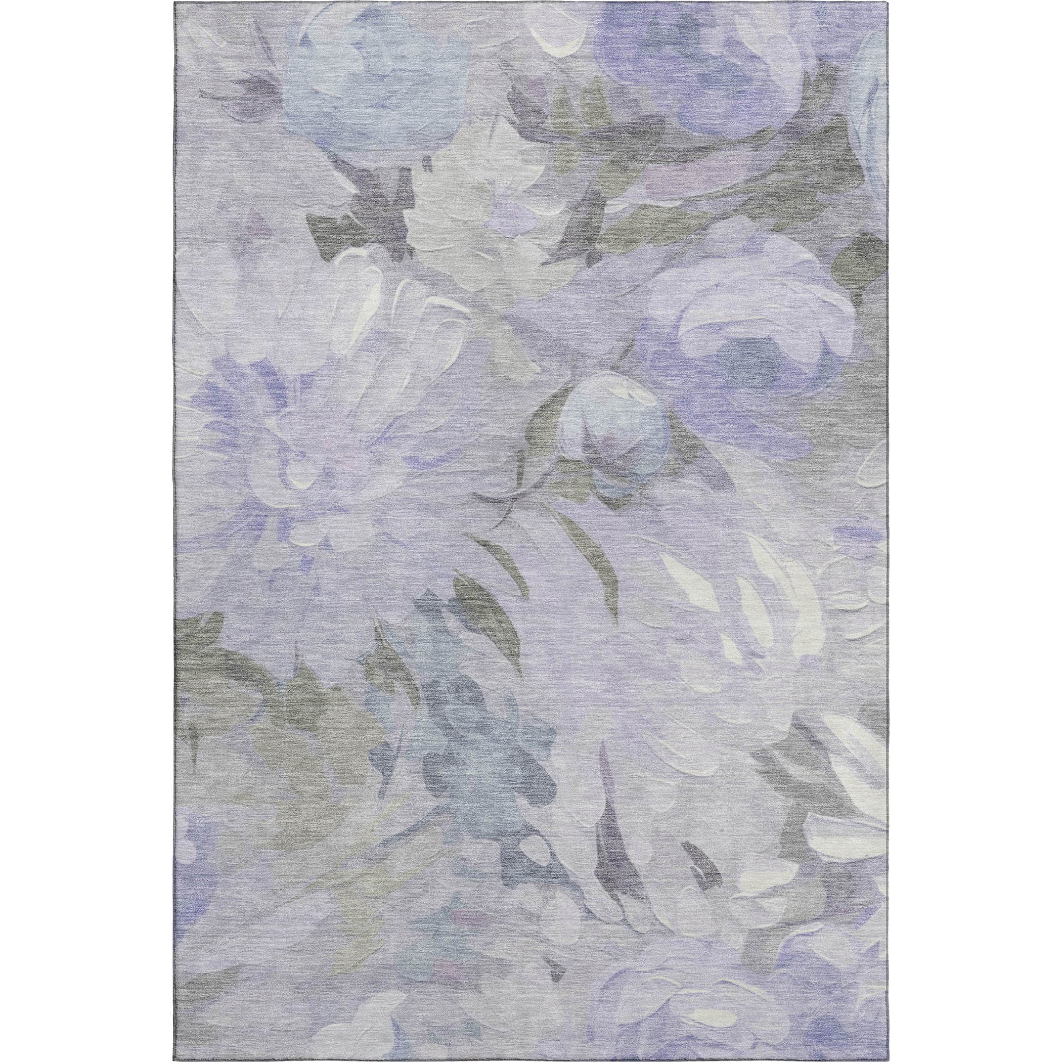 Kotor Machine Washable Transitional Lavender Purple Rug 2'6" x 3'10" #shape_Rectangle