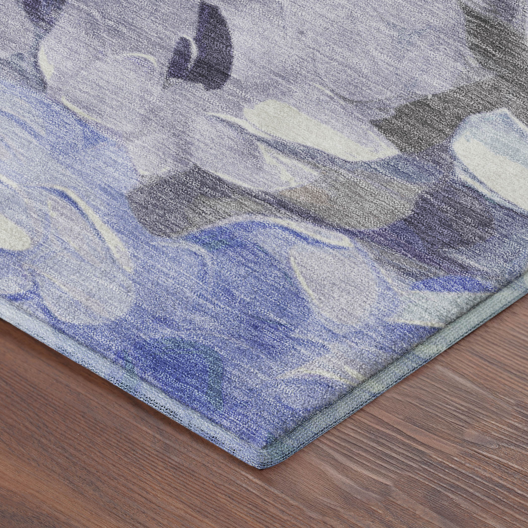 Kotor Machine Washable Transitional Purple Rug 1'8" x 2'6" #shape_Rectangle
