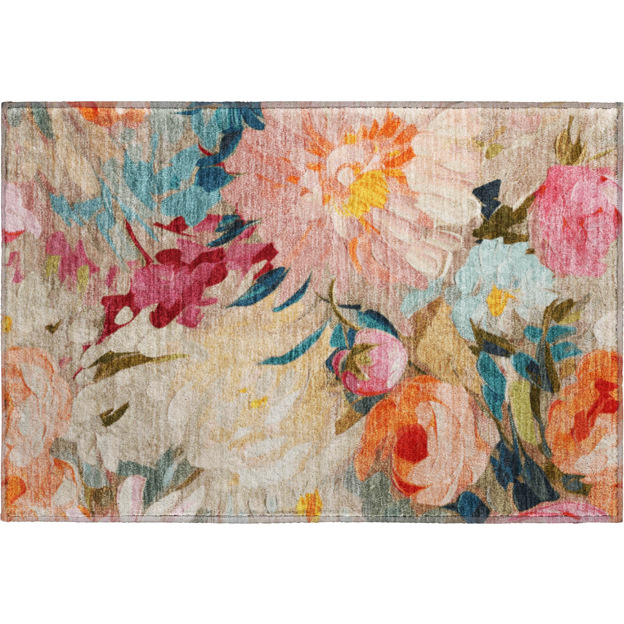 Kotor Machine Washable Transitional Putty Ivory Rug 1'8" x 2'6" #shape_Rectangle