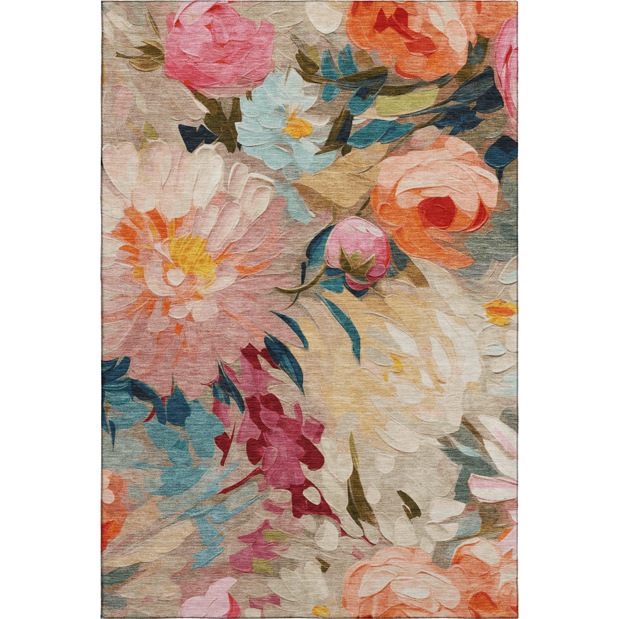 Kotor Machine Washable Transitional Putty Ivory Rug 2'6" x 3'10" #shape_Rectangle