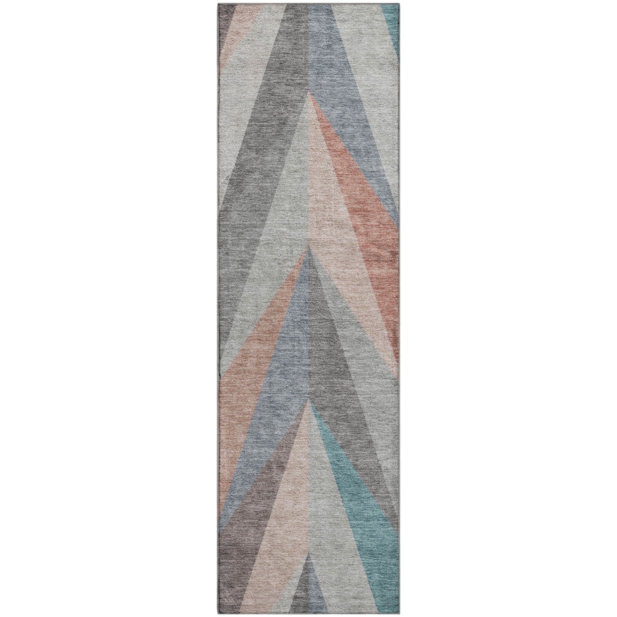 Tallinn Machine Washable Transitional Copper Orange Rug 2'3" x 7'6" #shape_Runner