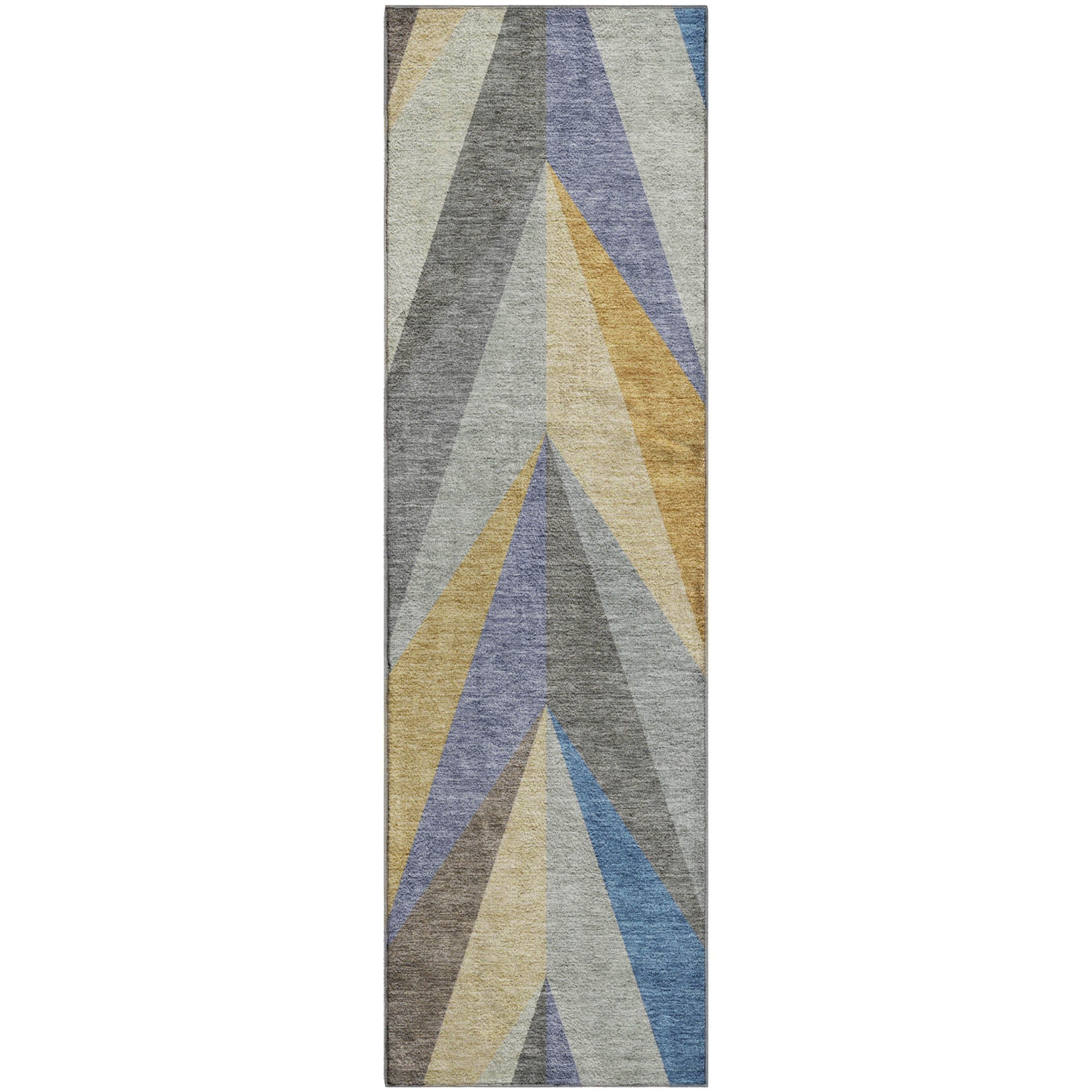 Tallinn Machine Washable Transitional Gold Rug 2'3" x 7'6" #shape_Runner