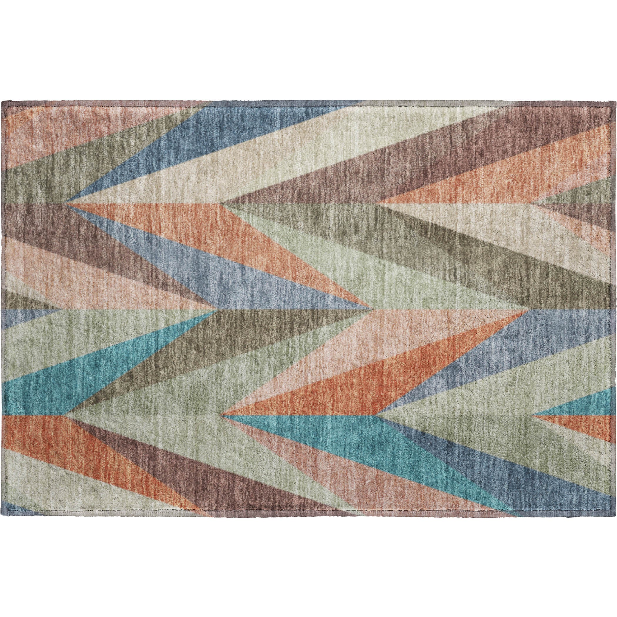 Tallinn Machine Washable Transitional Sage Green Rug 1'8" x 2'6" #shape_Rectangle