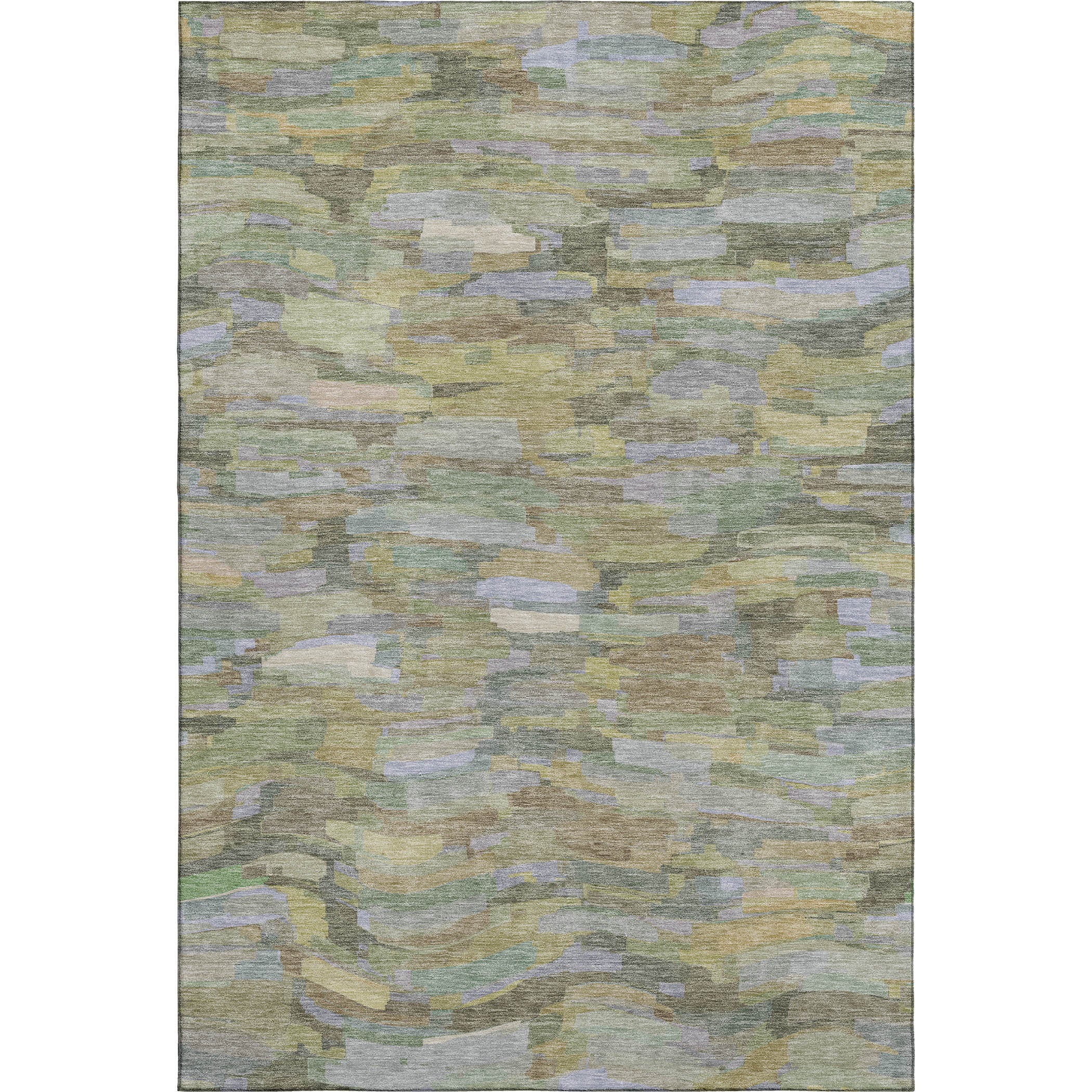Kyoto Machine Washable Transitional Aloe Green Rug 2'6" x 3'10" #shape_Rectangle