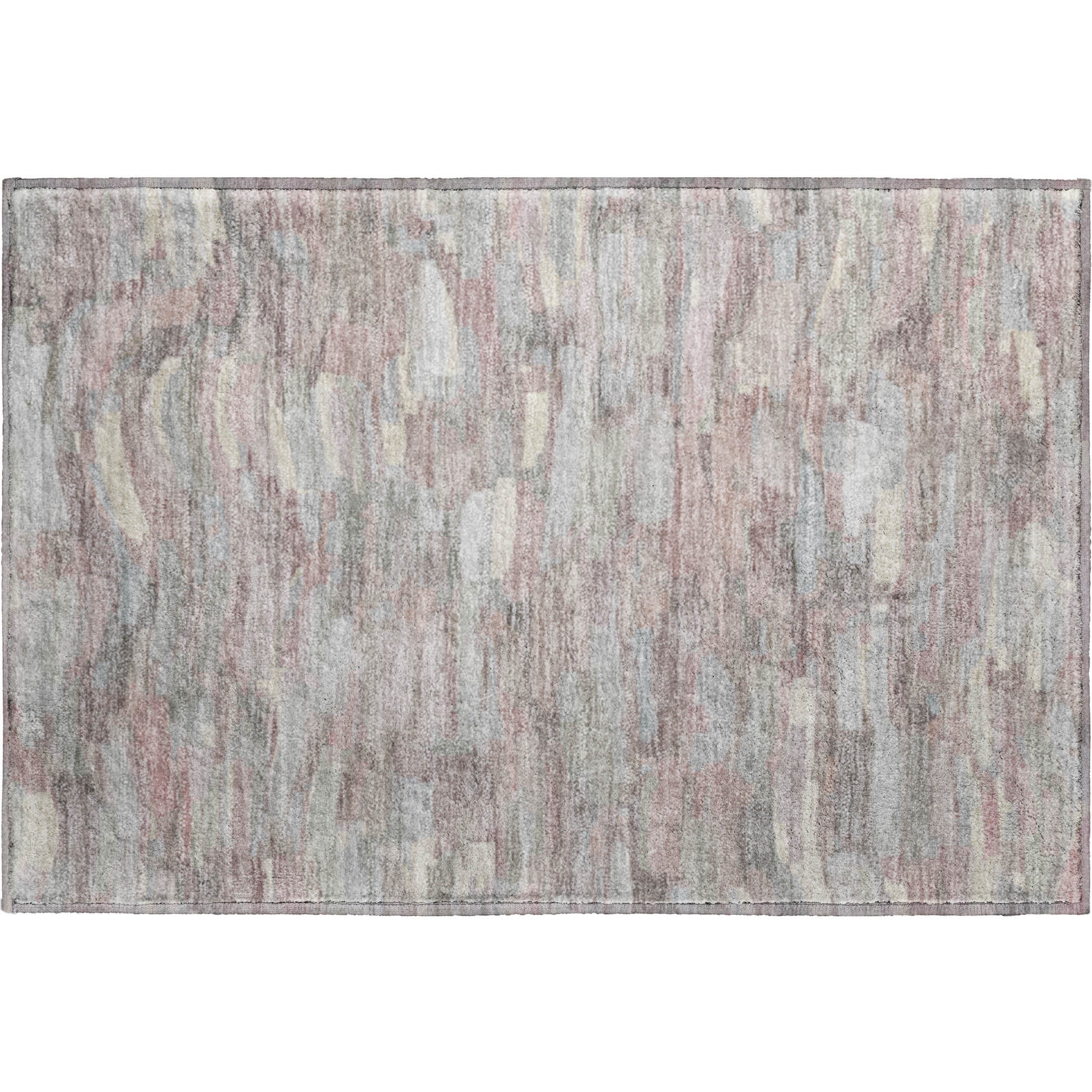 Kyoto Machine Washable Transitional Blush Pink Rug 1'8" x 2'6" #shape_Rectangle