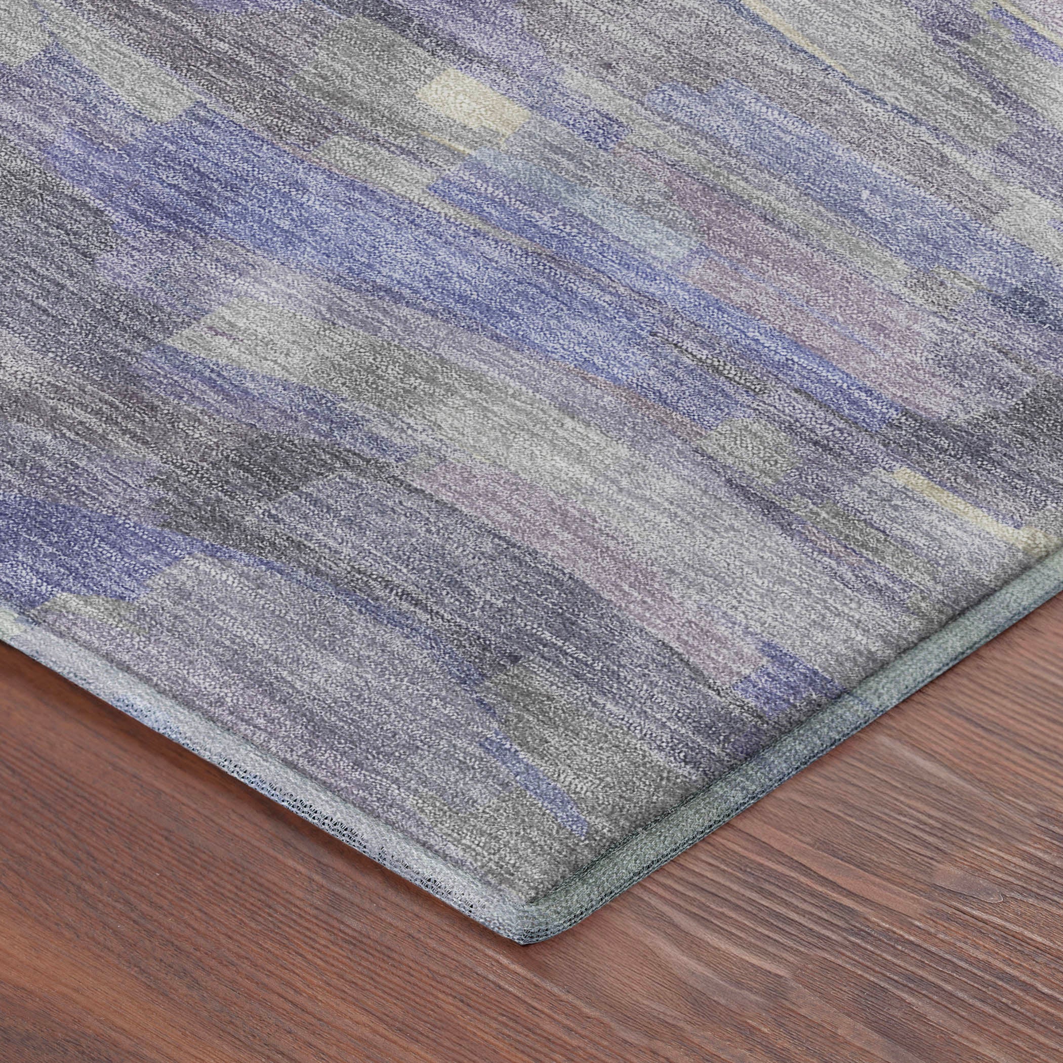 Kyoto Machine Washable Transitional Purple Rug 1'8" x 2'6" #shape_Rectangle