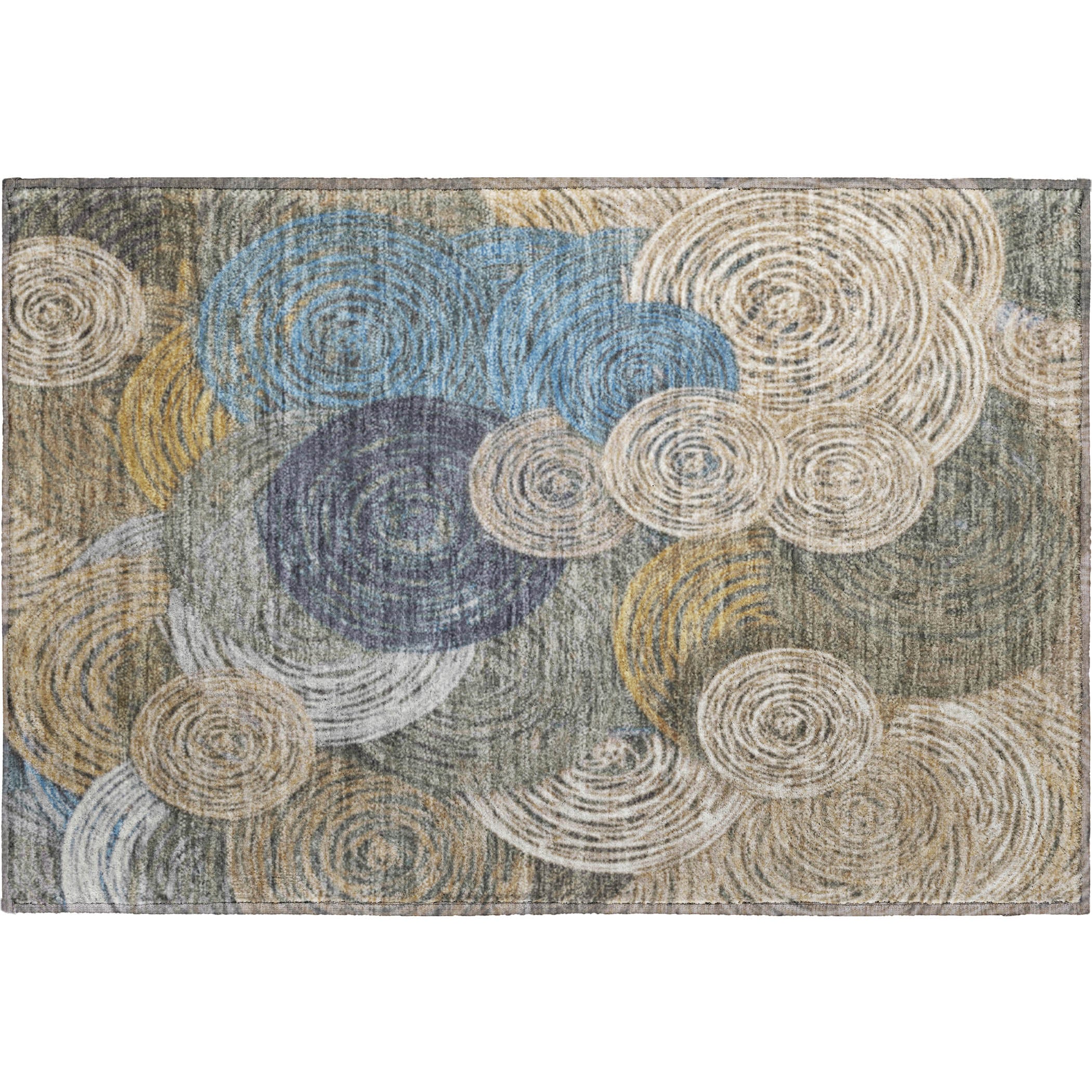 Sarajevo Machine Washable Transitional Beige Brown Rug 1'8" x 2'6" #shape_Rectangle