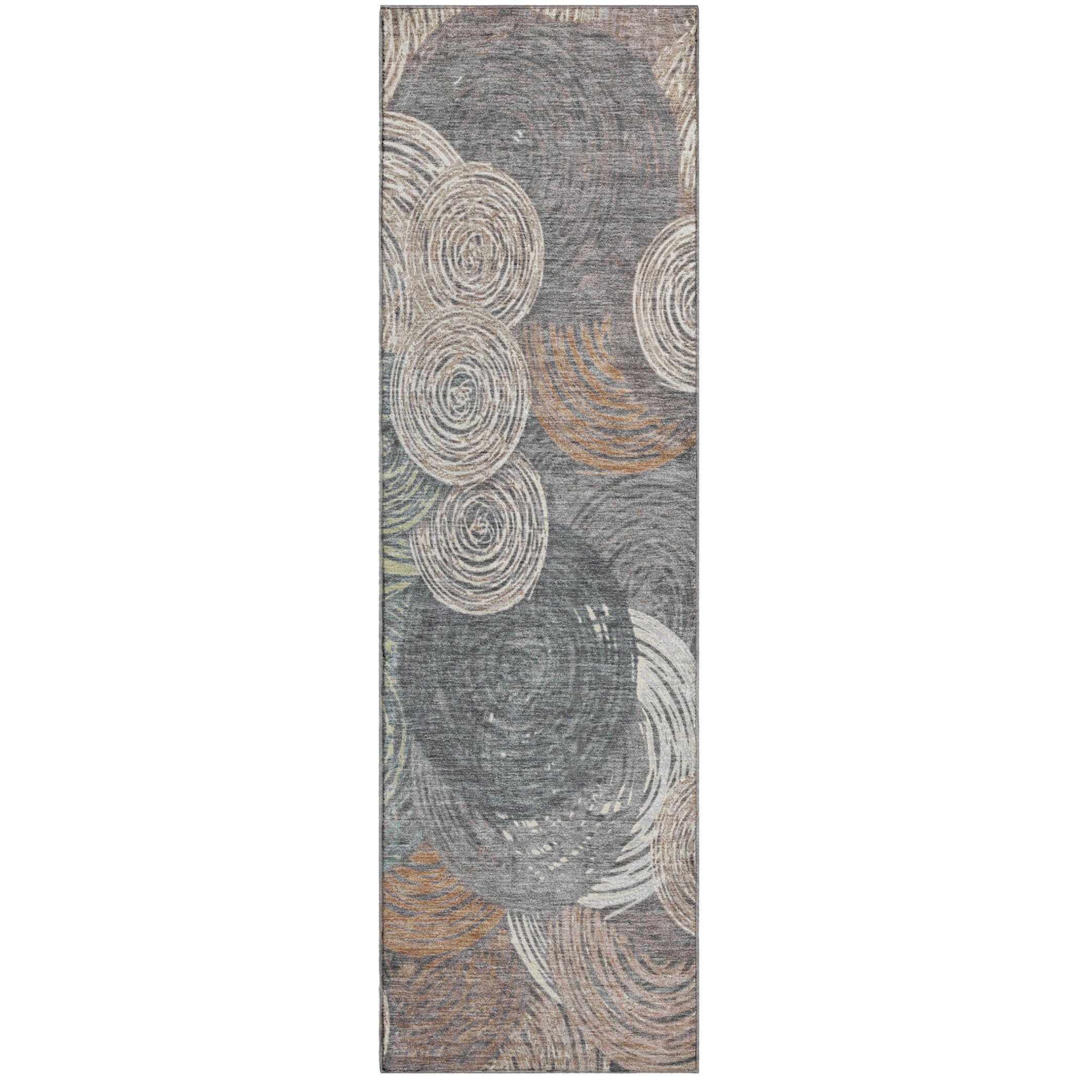 Sarajevo Machine Washable Transitional Brown Rug 2'3" x 7'6" #shape_Runner