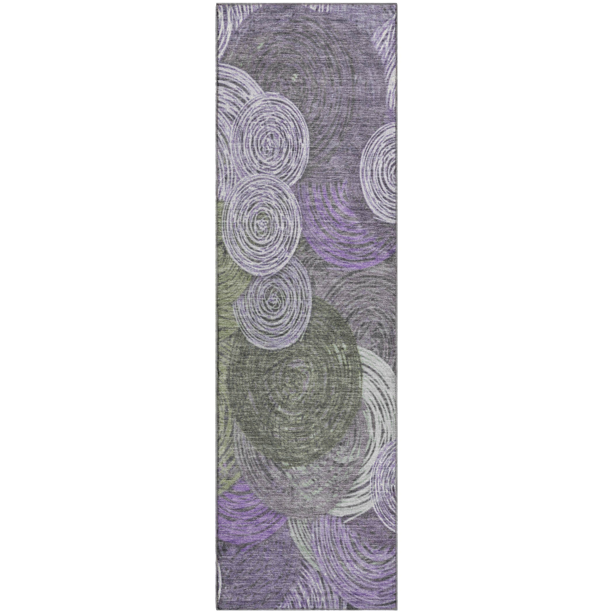 Sarajevo Machine Washable Transitional Purple Rug 2'3" x 7'6" #shape_Runner