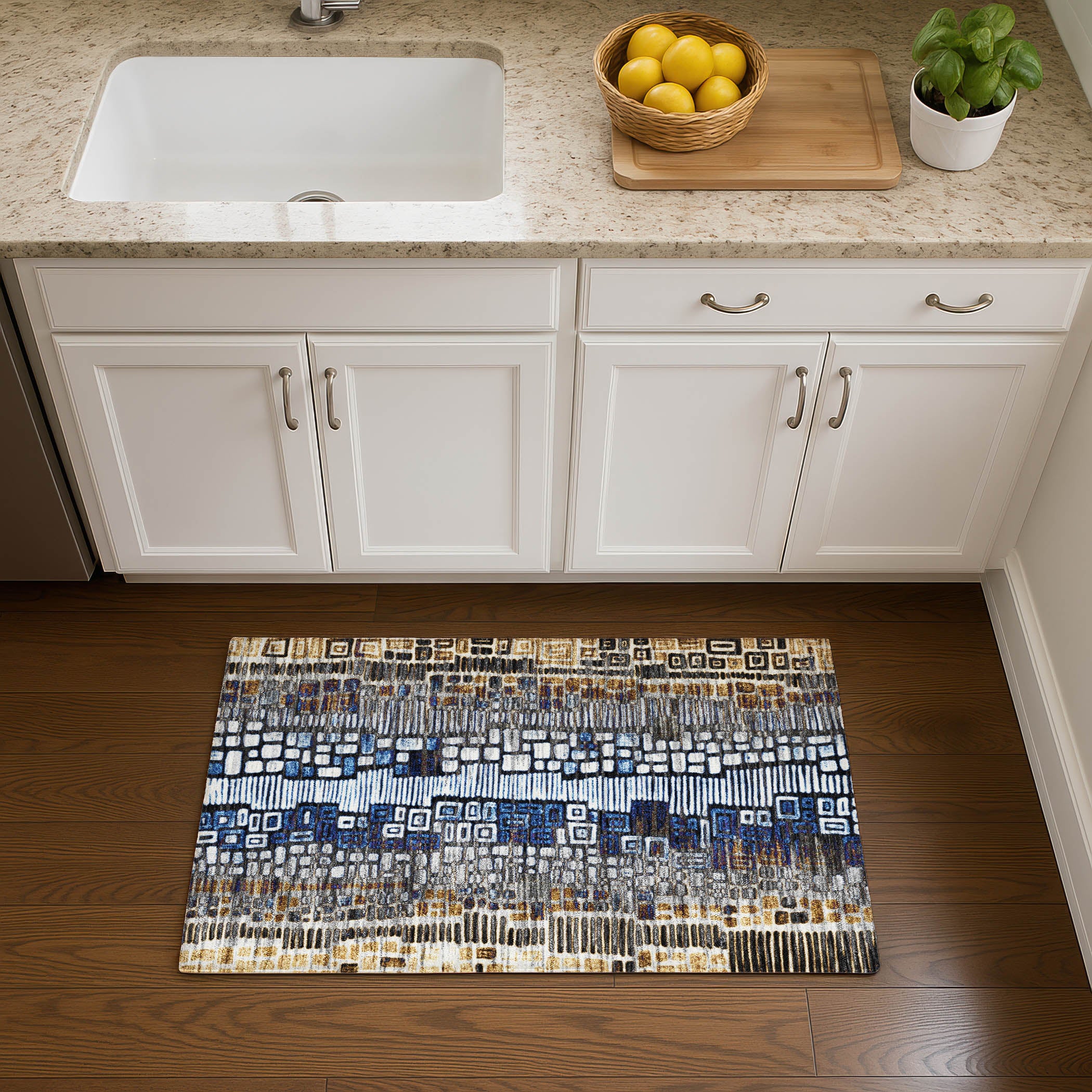 Cartagena Machine Washable Transitional Pewter Gray Rug 1'8" x 2'6" #shape_Rectangle