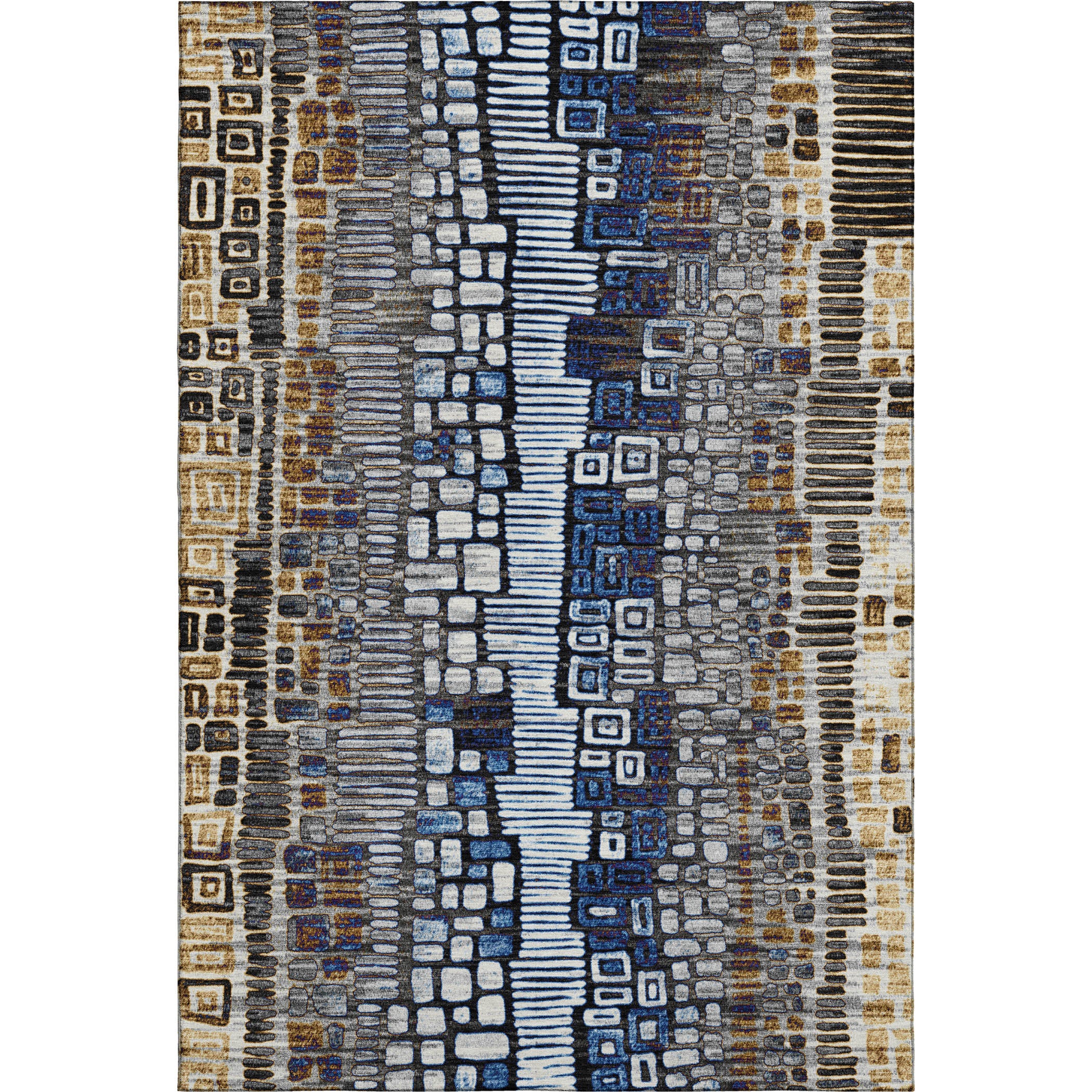 Cartagena Machine Washable Transitional Pewter Gray Rug 2'6" x 3'10" #shape_Rectangle