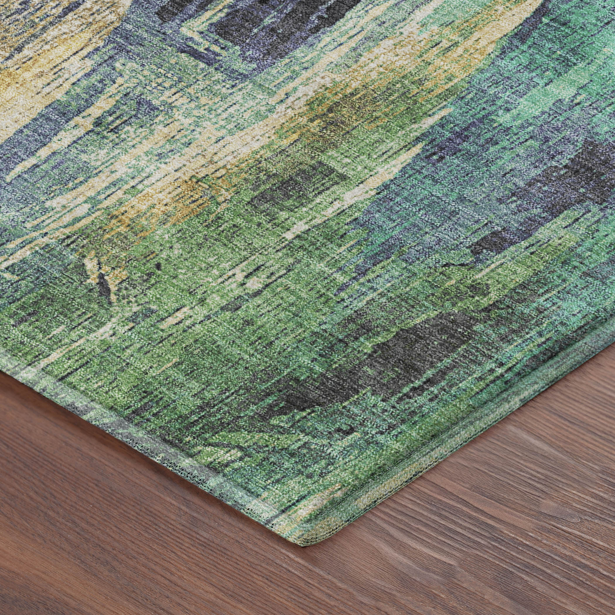 Lisbon Machine Washable Transitional Denim Blue Rug 1'8" x 2'6" #shape_Rectangle