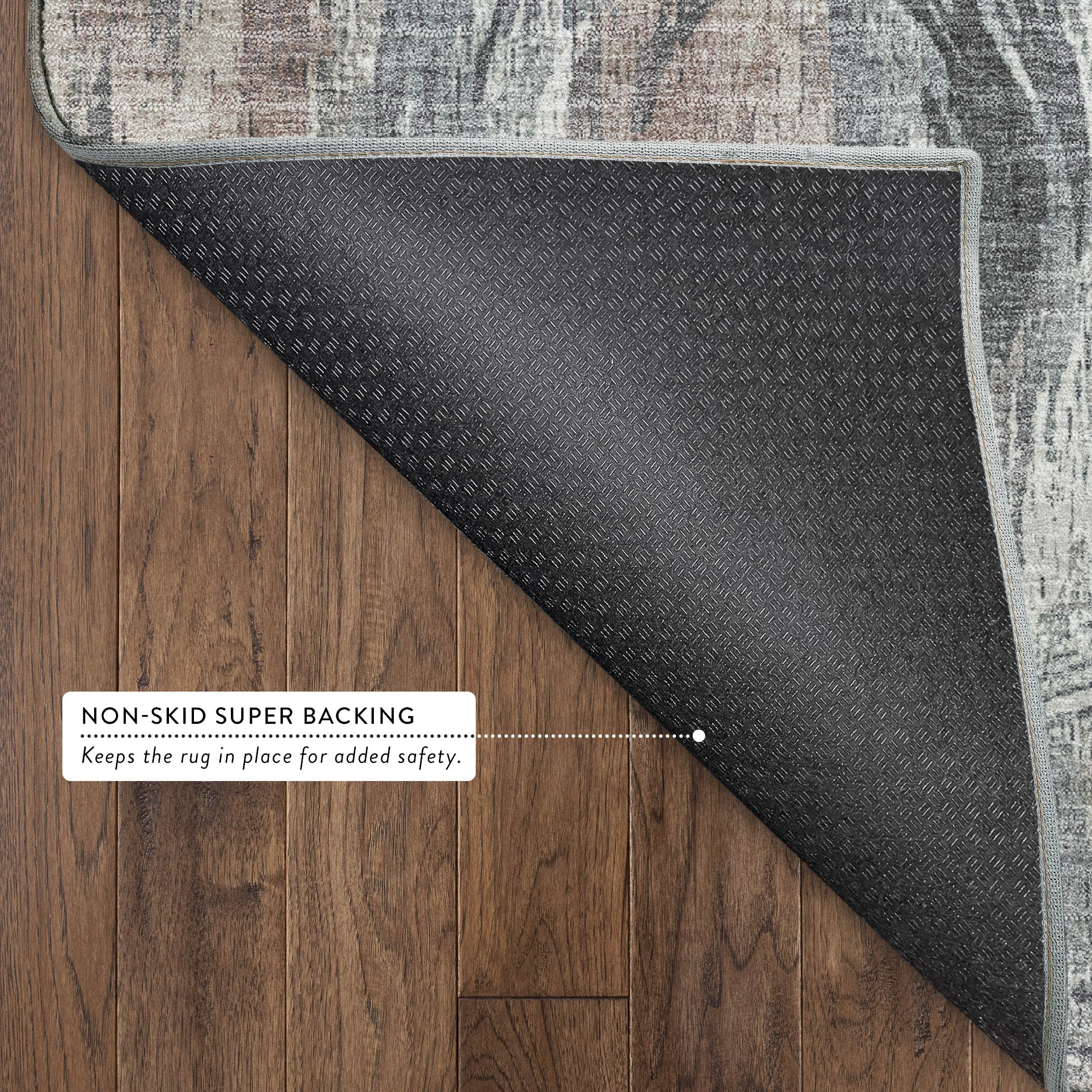 Lisbon Machine Washable Transitional Gray Rug 1'8" x 2'6" #shape_Rectangle