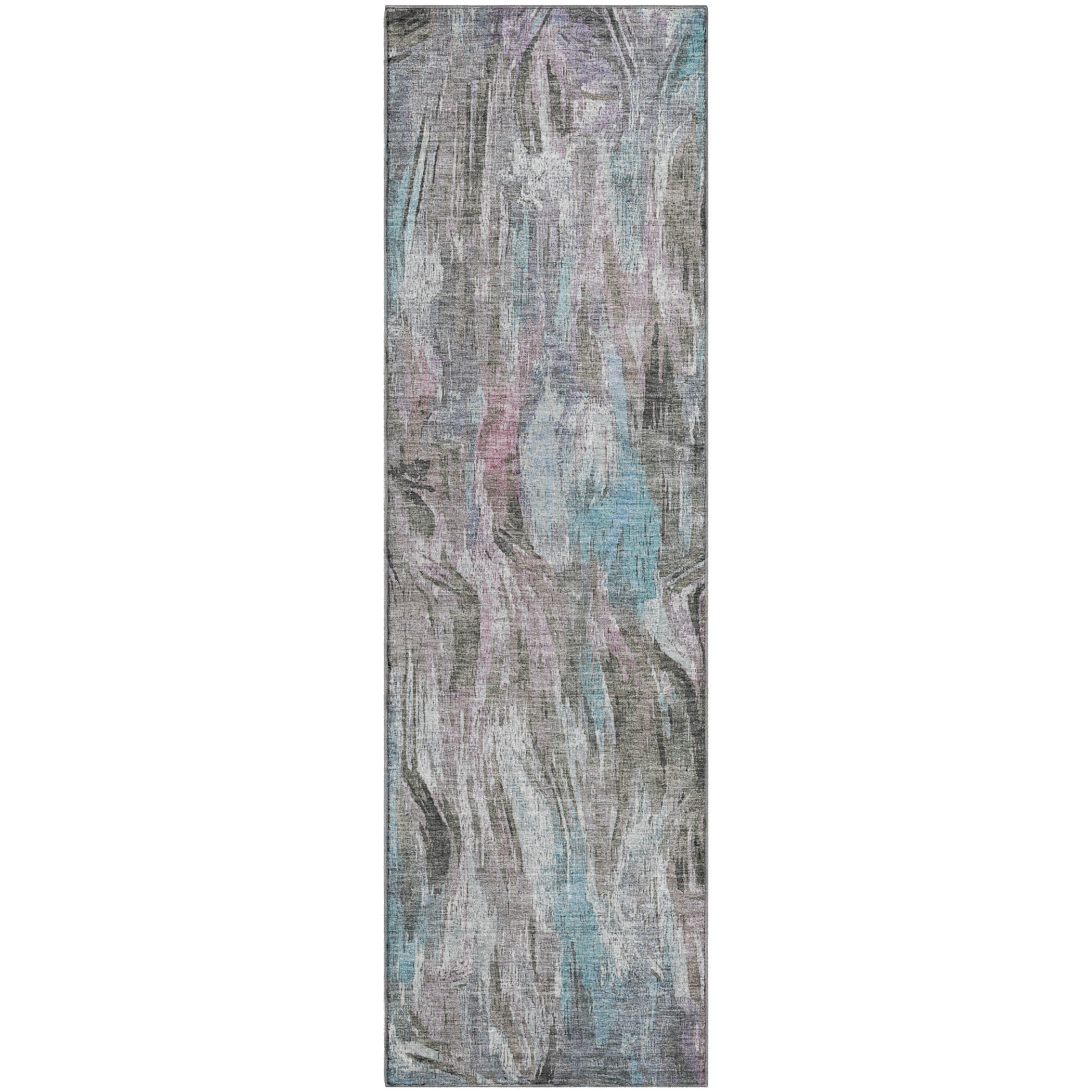 Lisbon Machine Washable Transitional Taupe Brown Rug 2'3" x 7'6" #shape_Runner